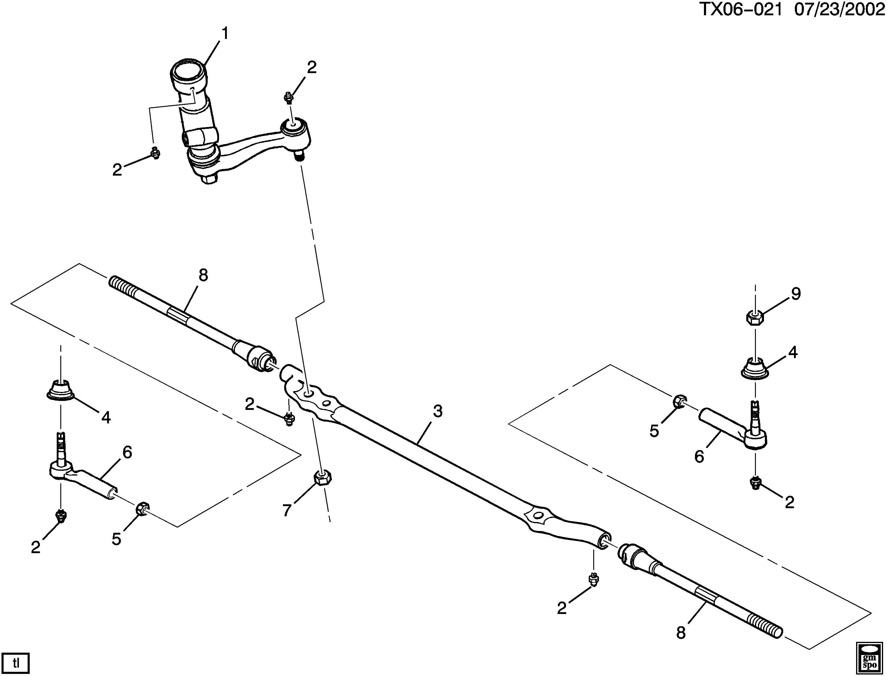 General Motors 15295861 - Aksiālais šarnīrs, Stūres šķērsstiepnis adetalas.lv