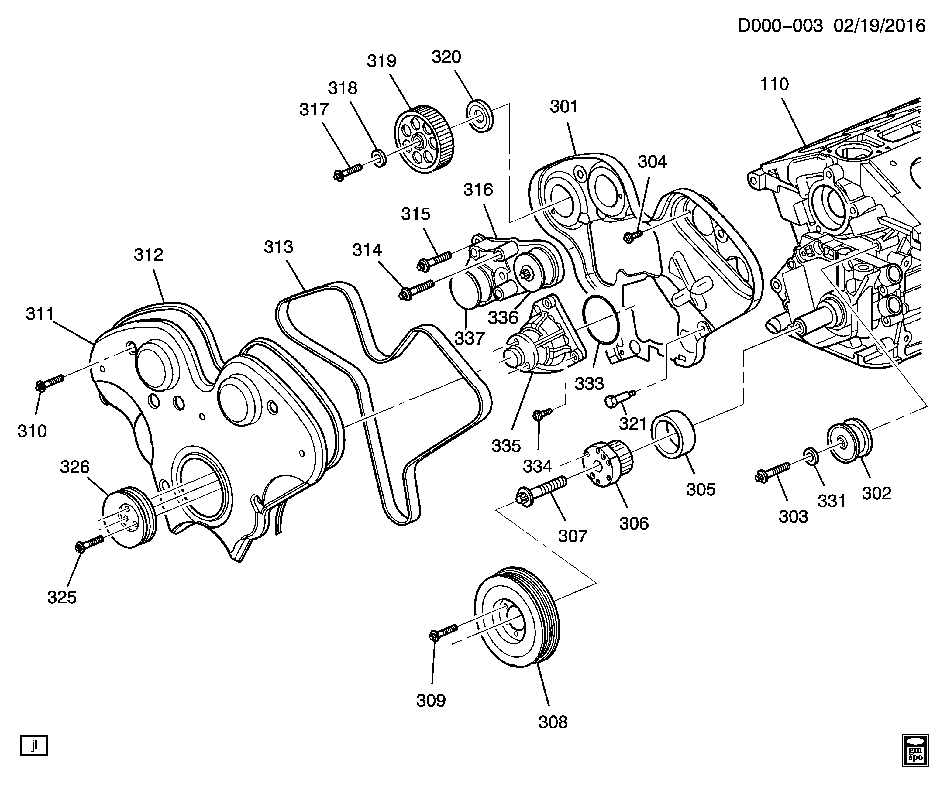 Vauxhall 93170387 - Parazīt / Vadrullītis, Zobsiksna adetalas.lv