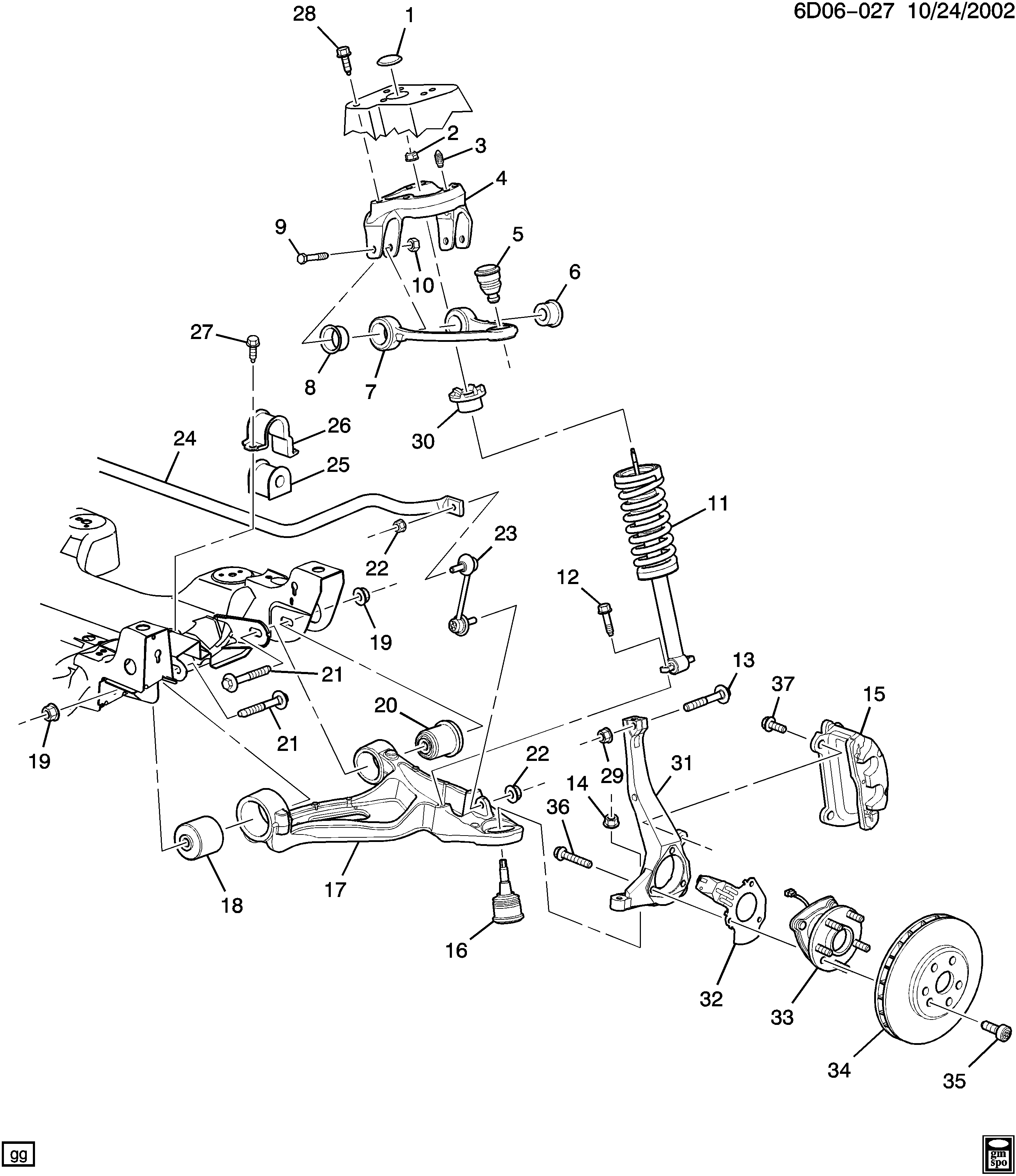 General Motors 15858708 - Stiepnis / Atsaite, Stabilizators adetalas.lv