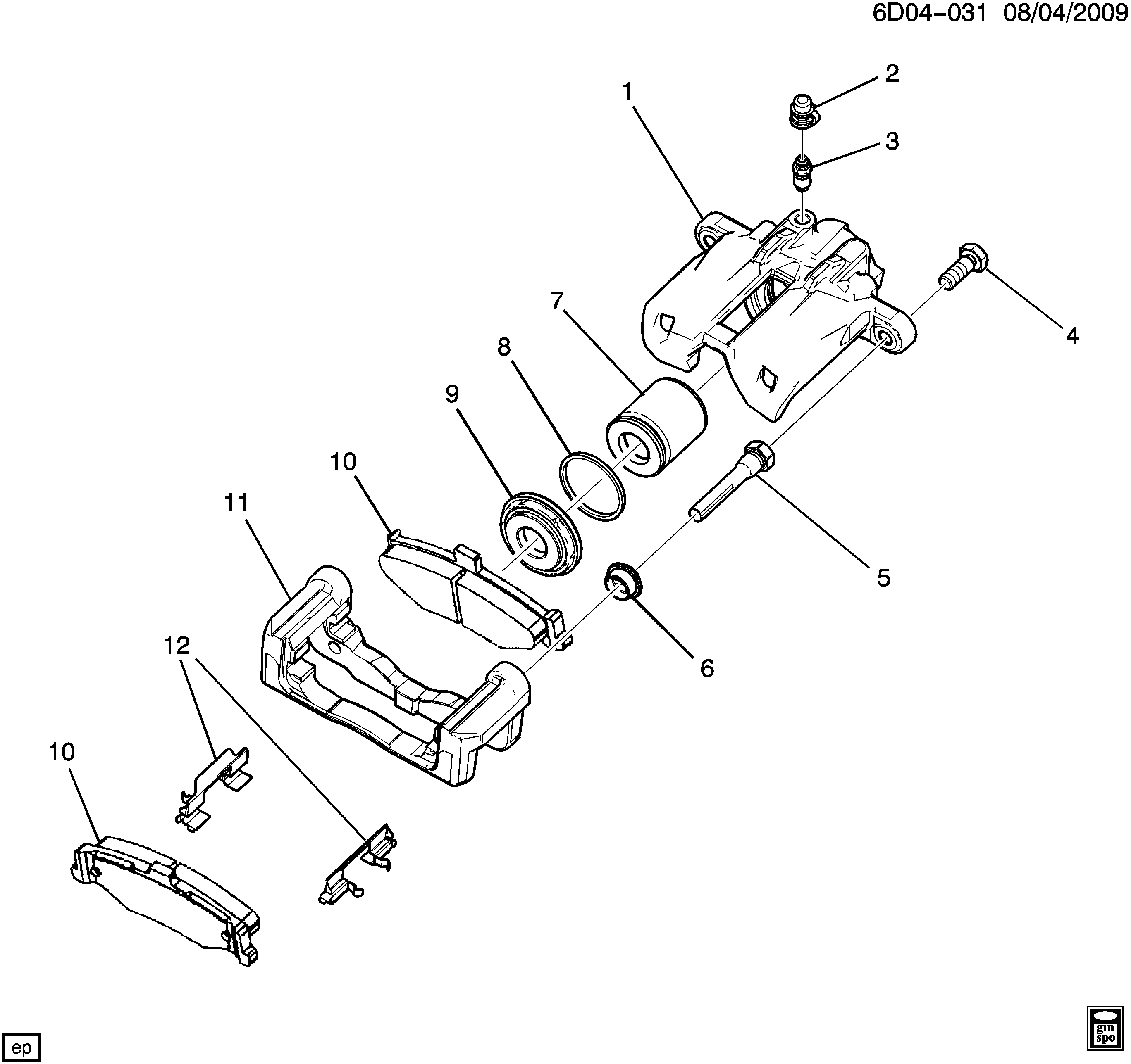 Cadillac 89060217 - Bremžu uzliku kompl., Disku bremzes adetalas.lv