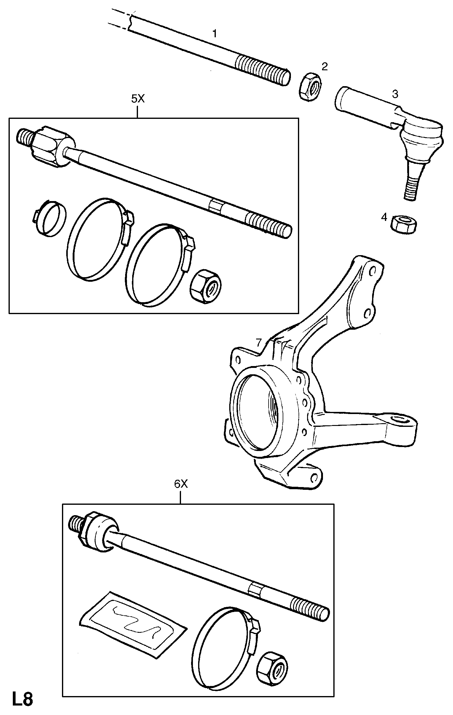 General Motors 1603206 - Aksiālais šarnīrs, Stūres šķērsstiepnis adetalas.lv