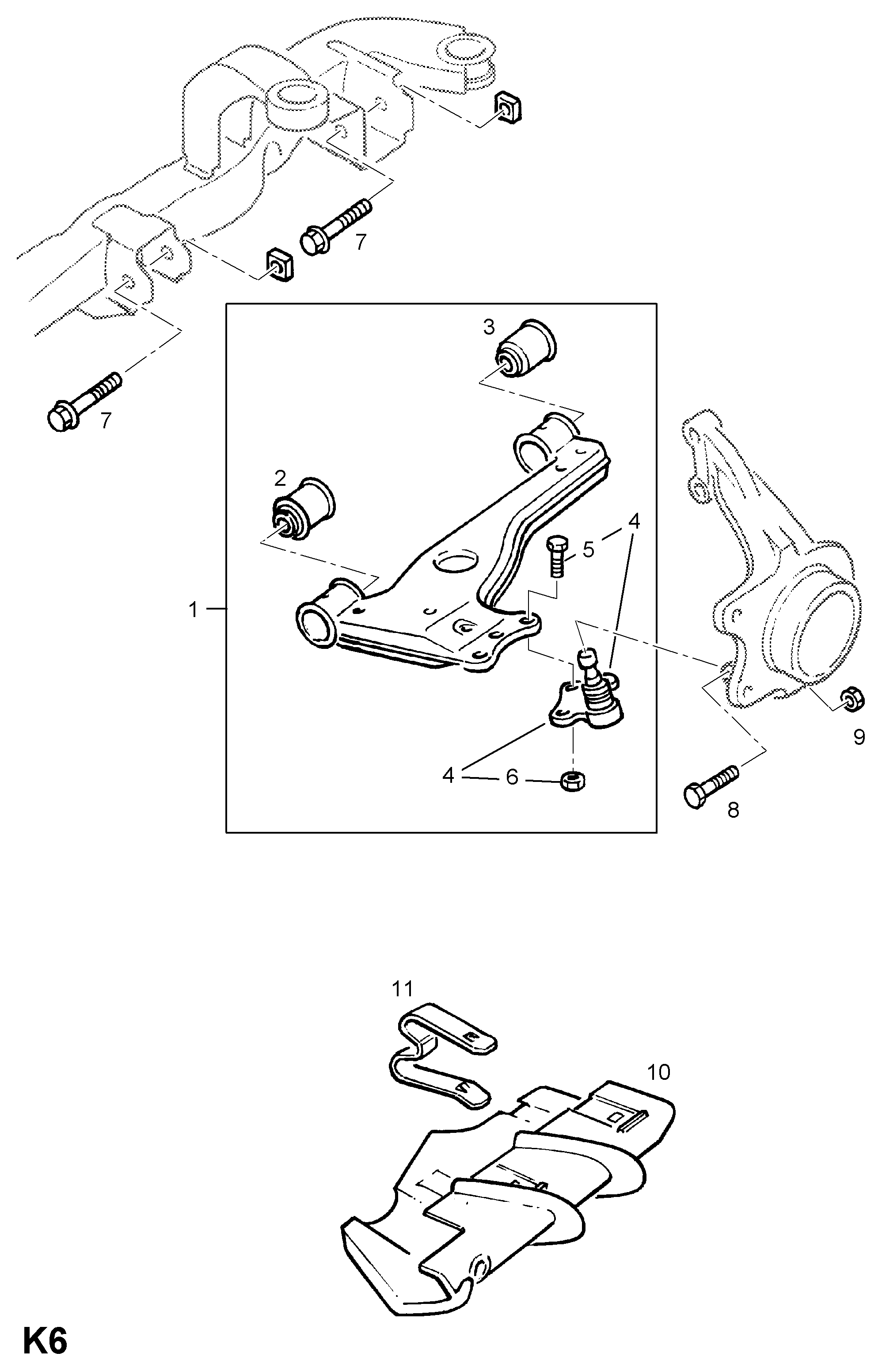 Vauxhall 5352004 - Neatkarīgās balstiekārtas svira, Riteņa piekare adetalas.lv