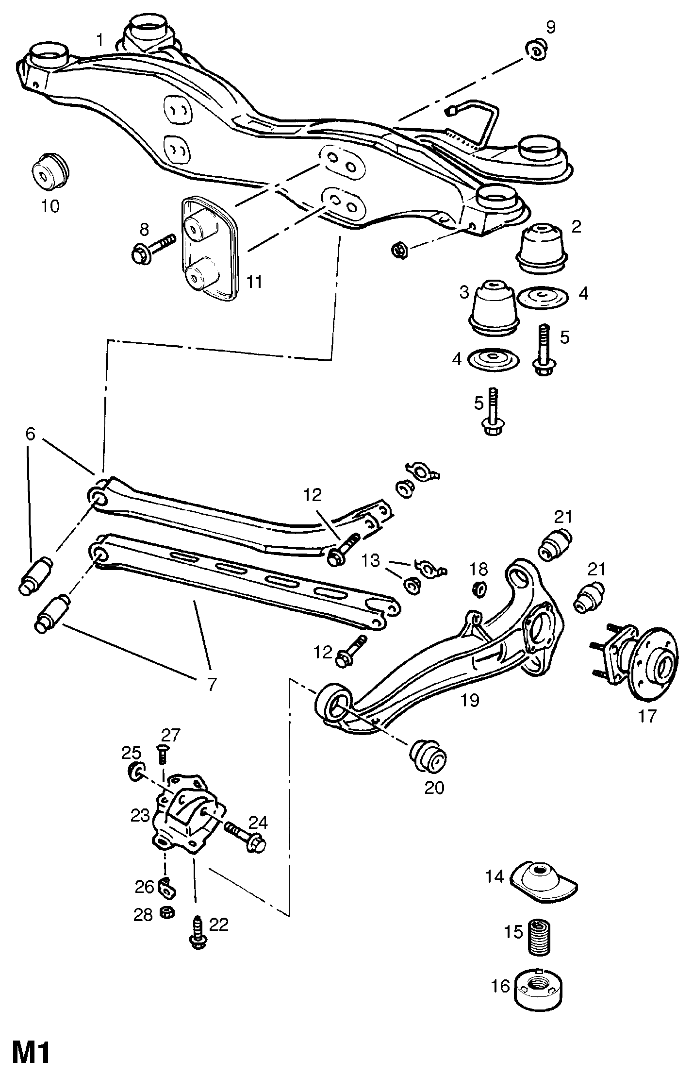 Opel 4 64 023 - Neatkarīgās balstiekārtas svira, Riteņa piekare adetalas.lv