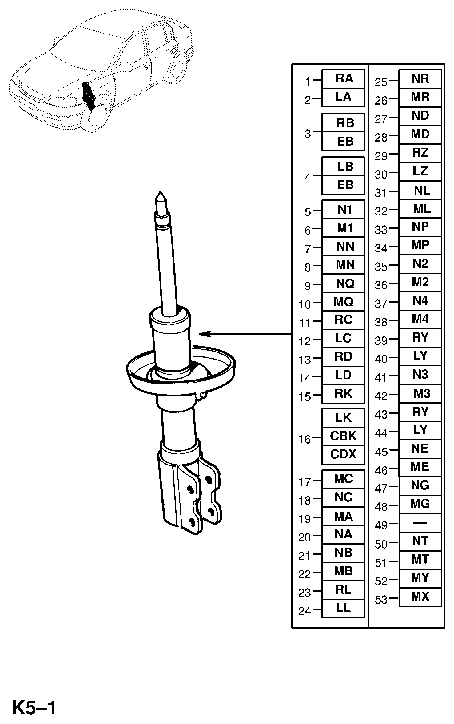 Opel 344 010 - Amortizators adetalas.lv