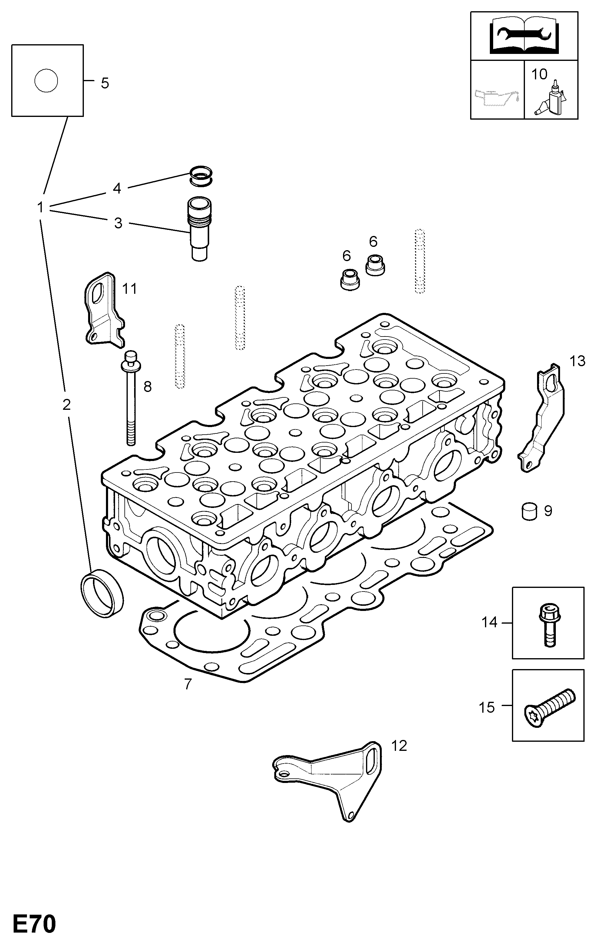 Opel 56 07 816 - Blīve, Motora bloka galva adetalas.lv