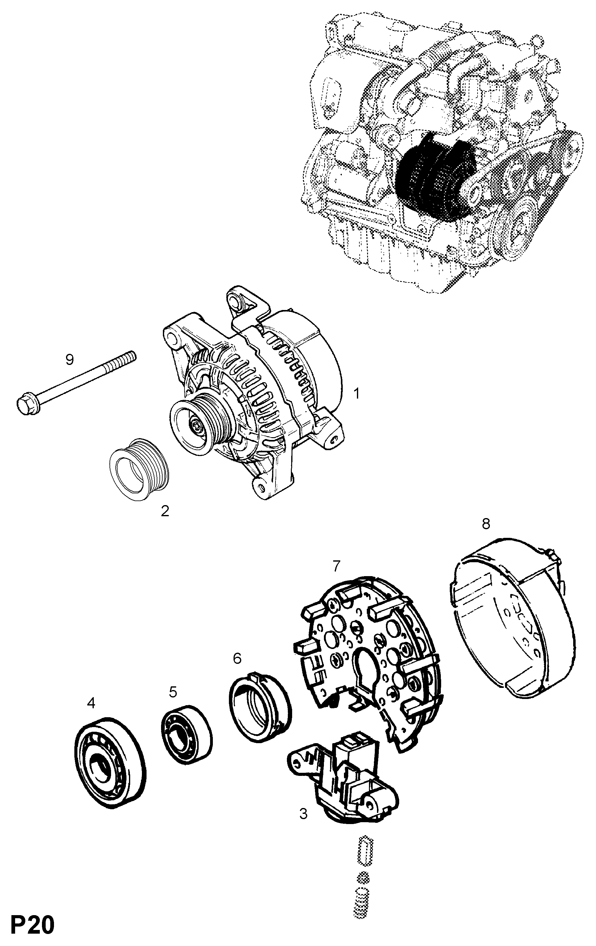 Vauxhall 62 04 079 - Ģenerators adetalas.lv