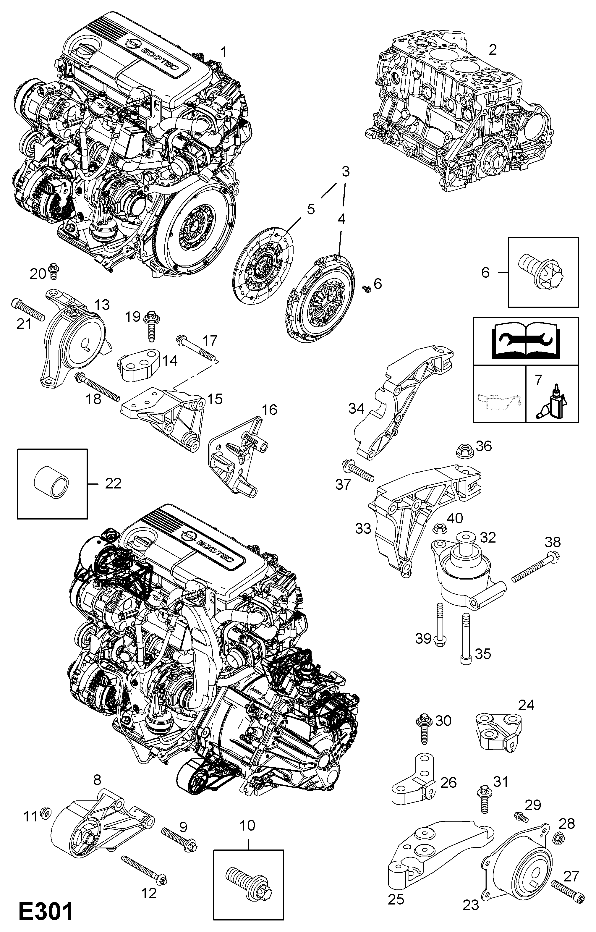 Opel 66 06 016 - Sajūga komplekts adetalas.lv