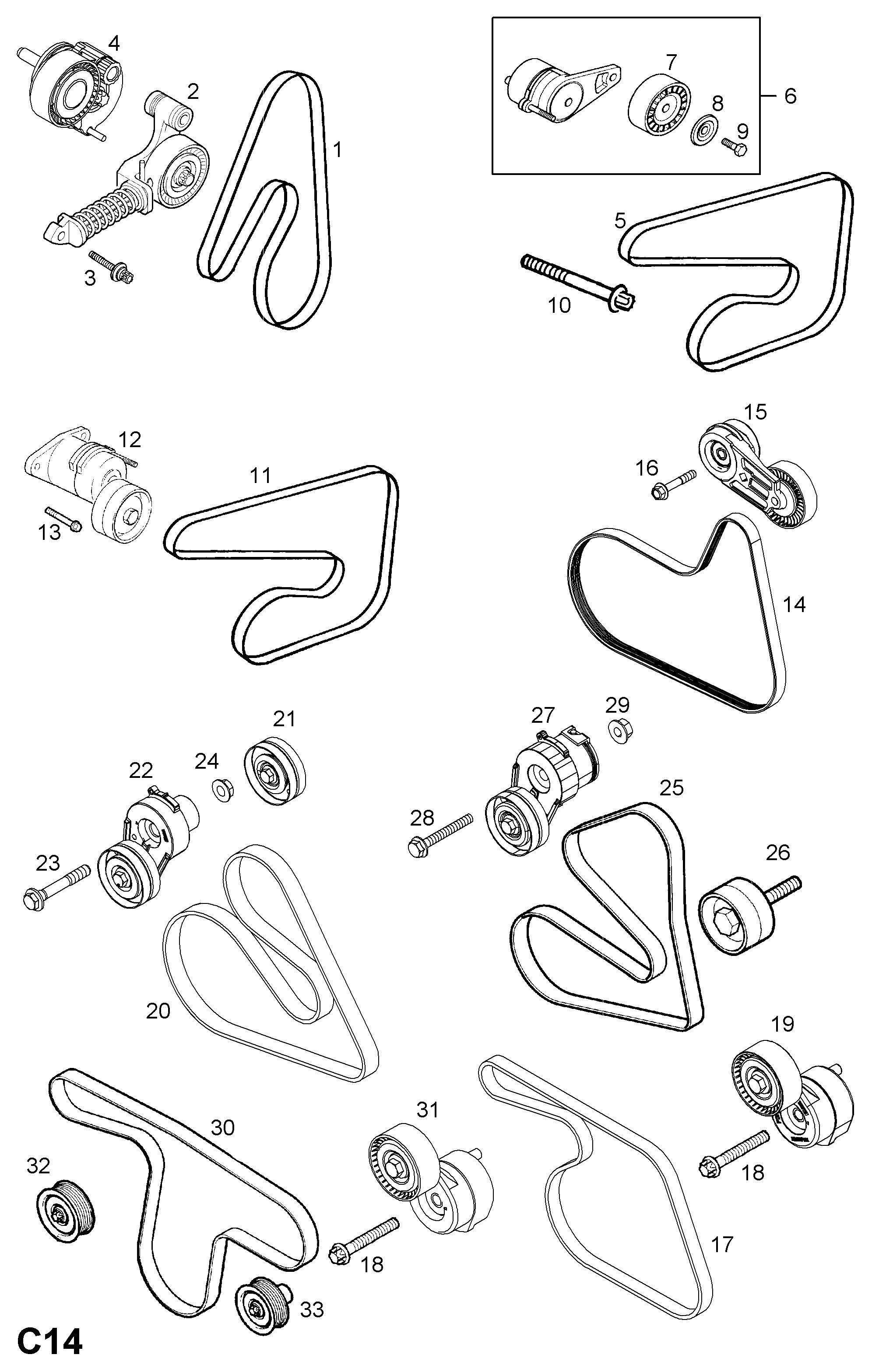 Opel 68 54 427 - Parazīt / Vadrullītis, Ķīļrievu siksna adetalas.lv