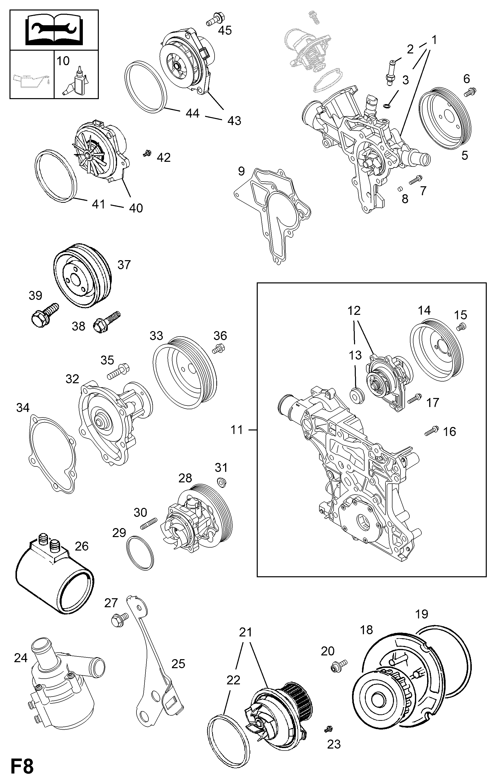 Opel 1334268 - Ūdenssūknis adetalas.lv