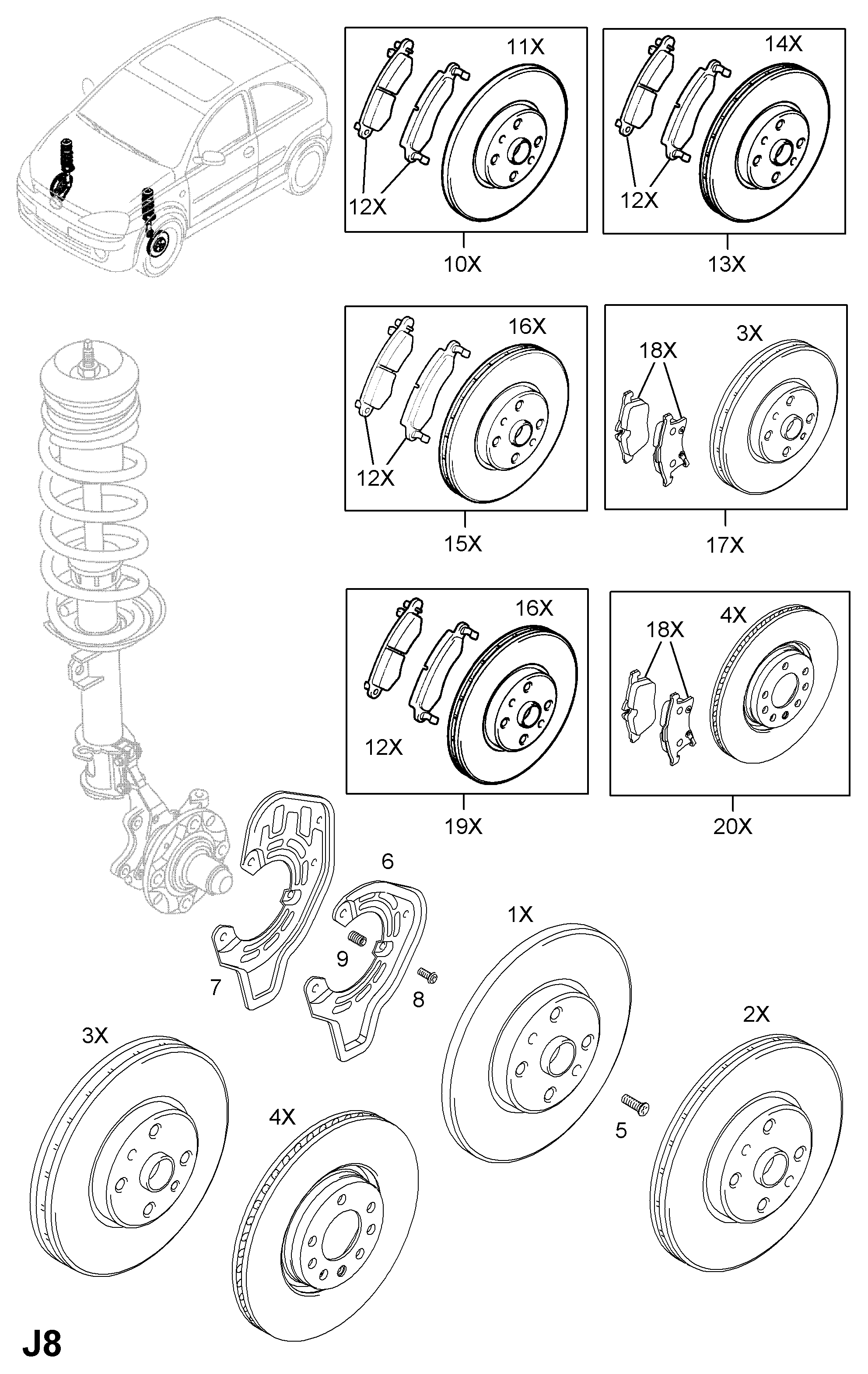 Vauxhall 1605992 - Bremžu uzliku kompl., Disku bremzes adetalas.lv