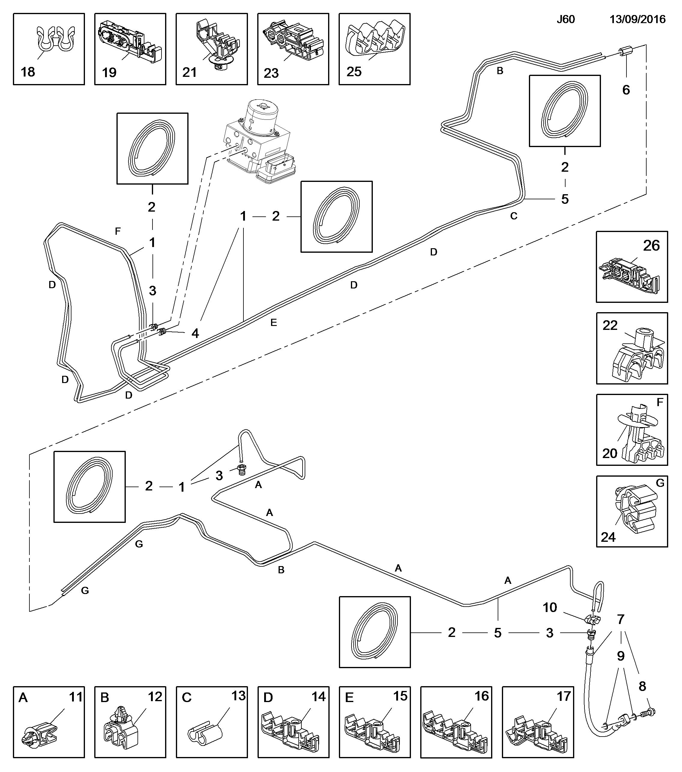 Opel 562147 - Bremžu šļūtene adetalas.lv