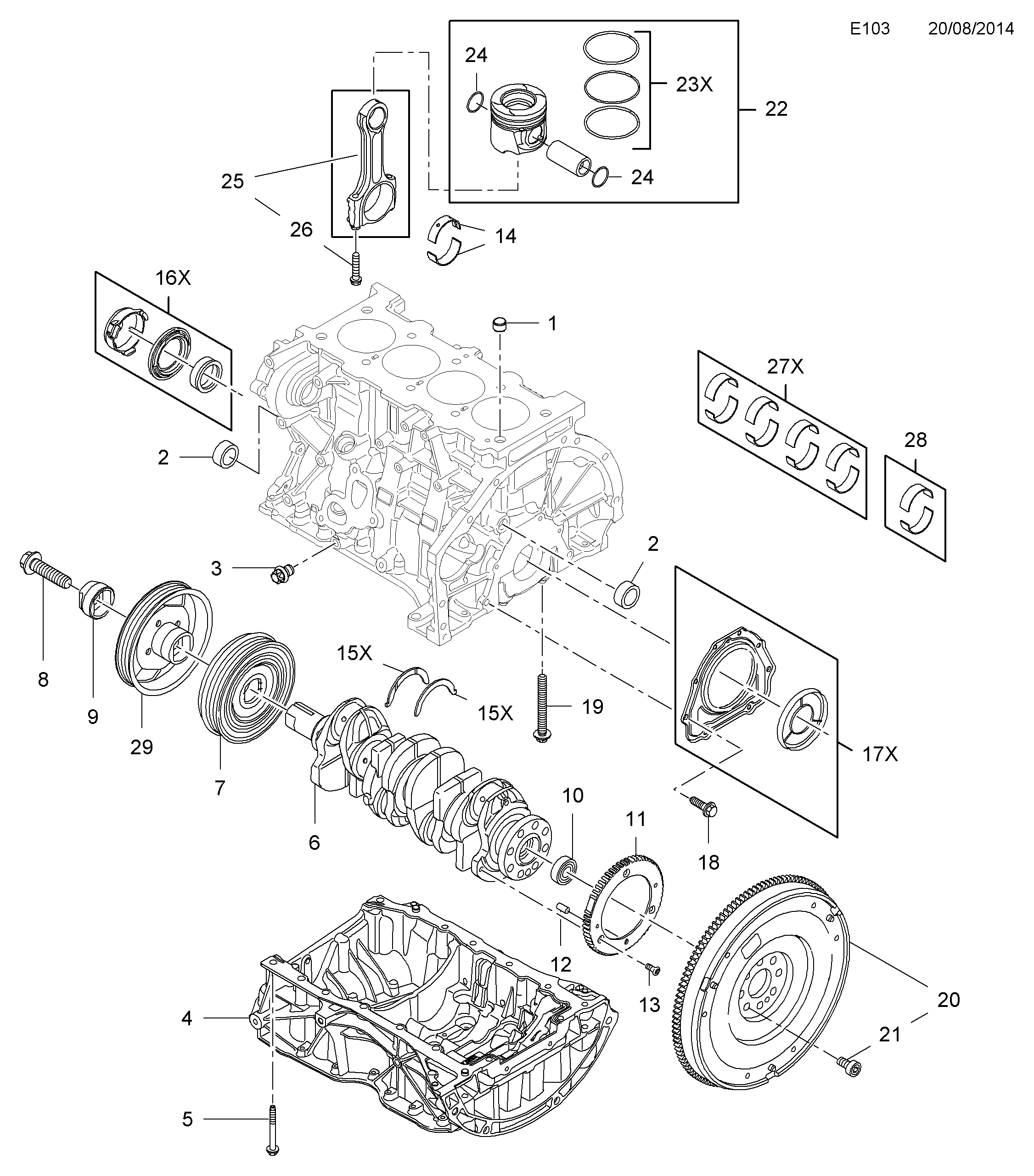 Opel 44 51 050 - Centrējošais gultnis, Sajūgs adetalas.lv