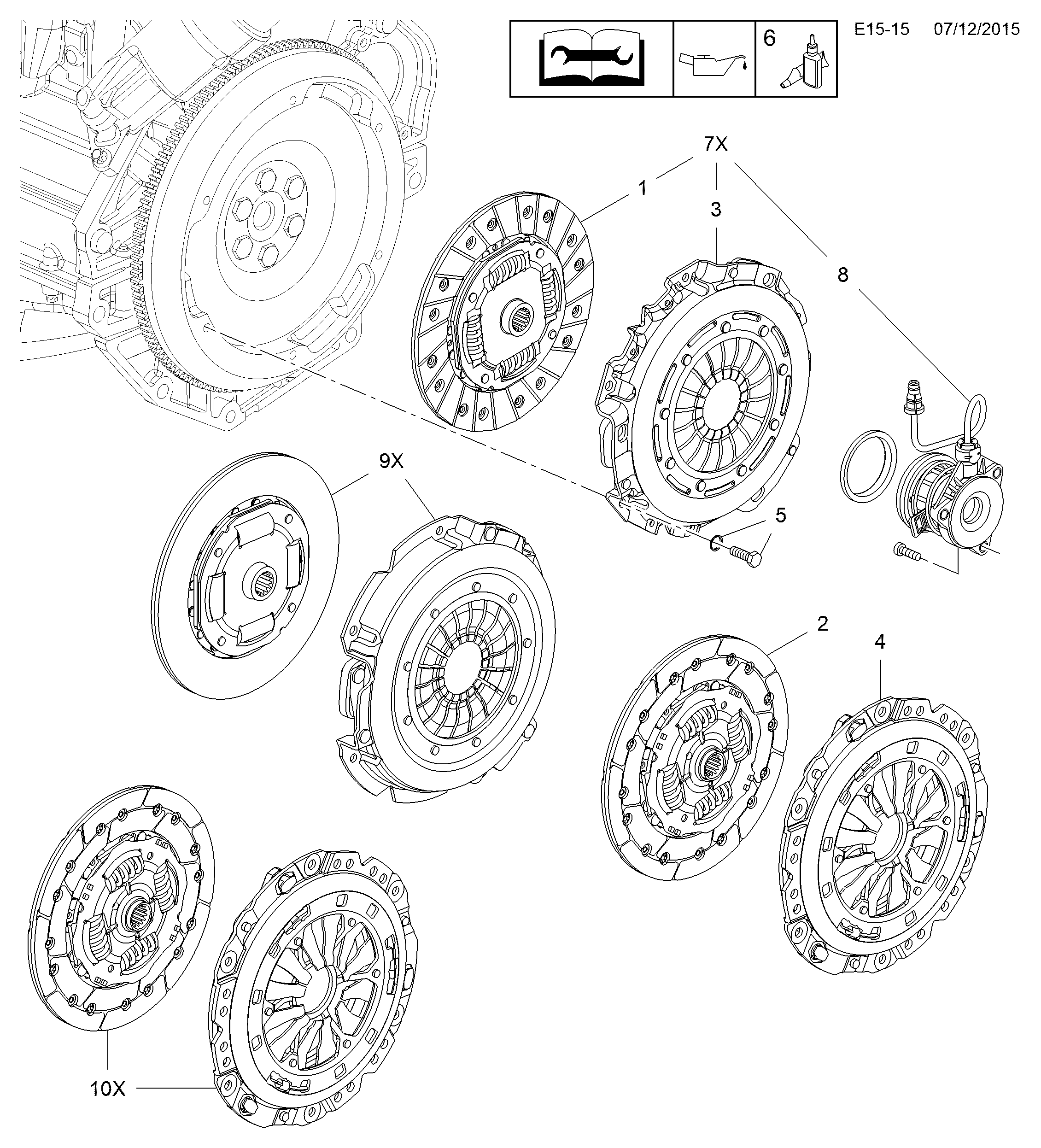 Opel 16 06 592 - Sajūga komplekts adetalas.lv