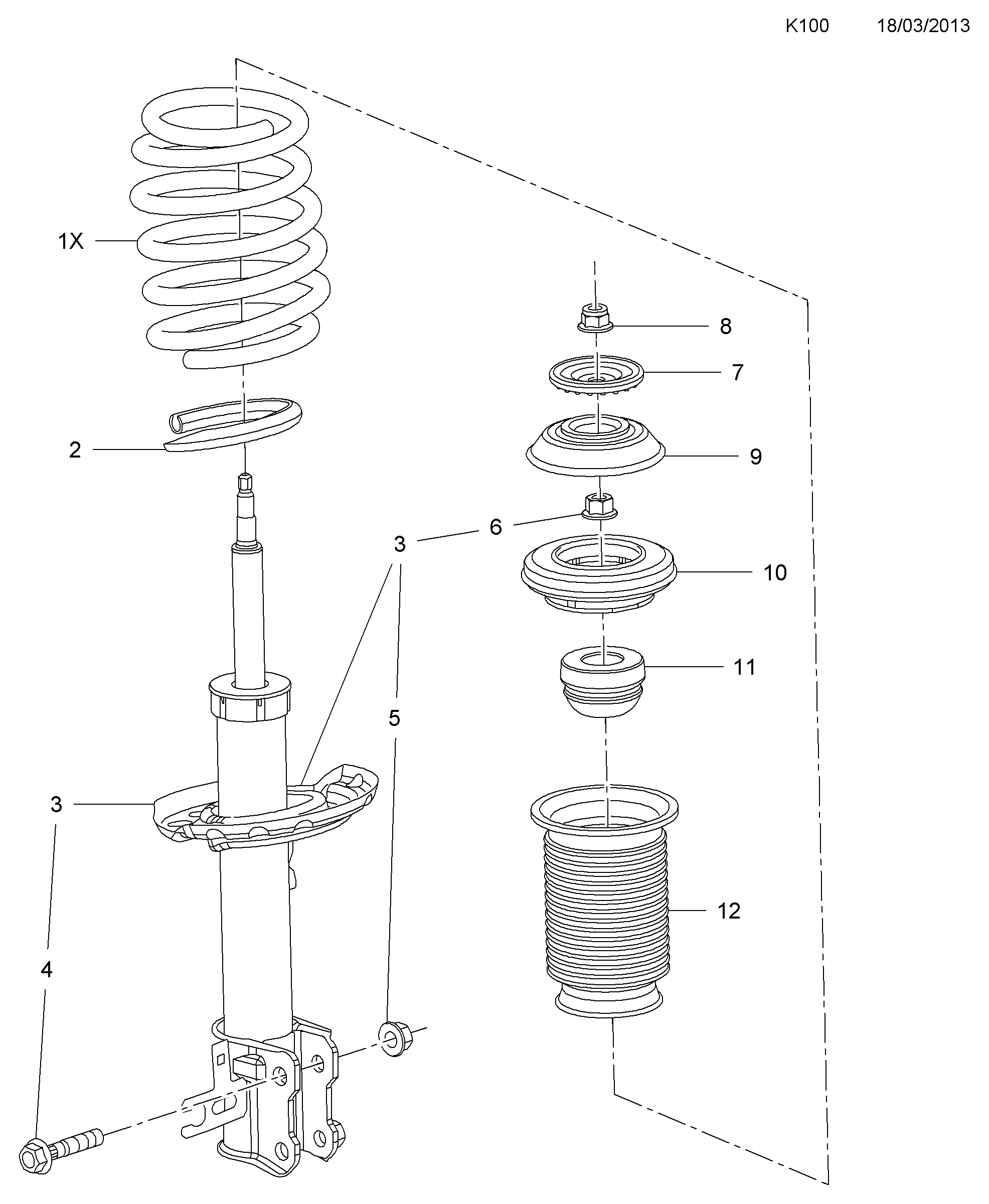 Opel 3 44 652 - Remkomplekts, Riteņa piekare adetalas.lv