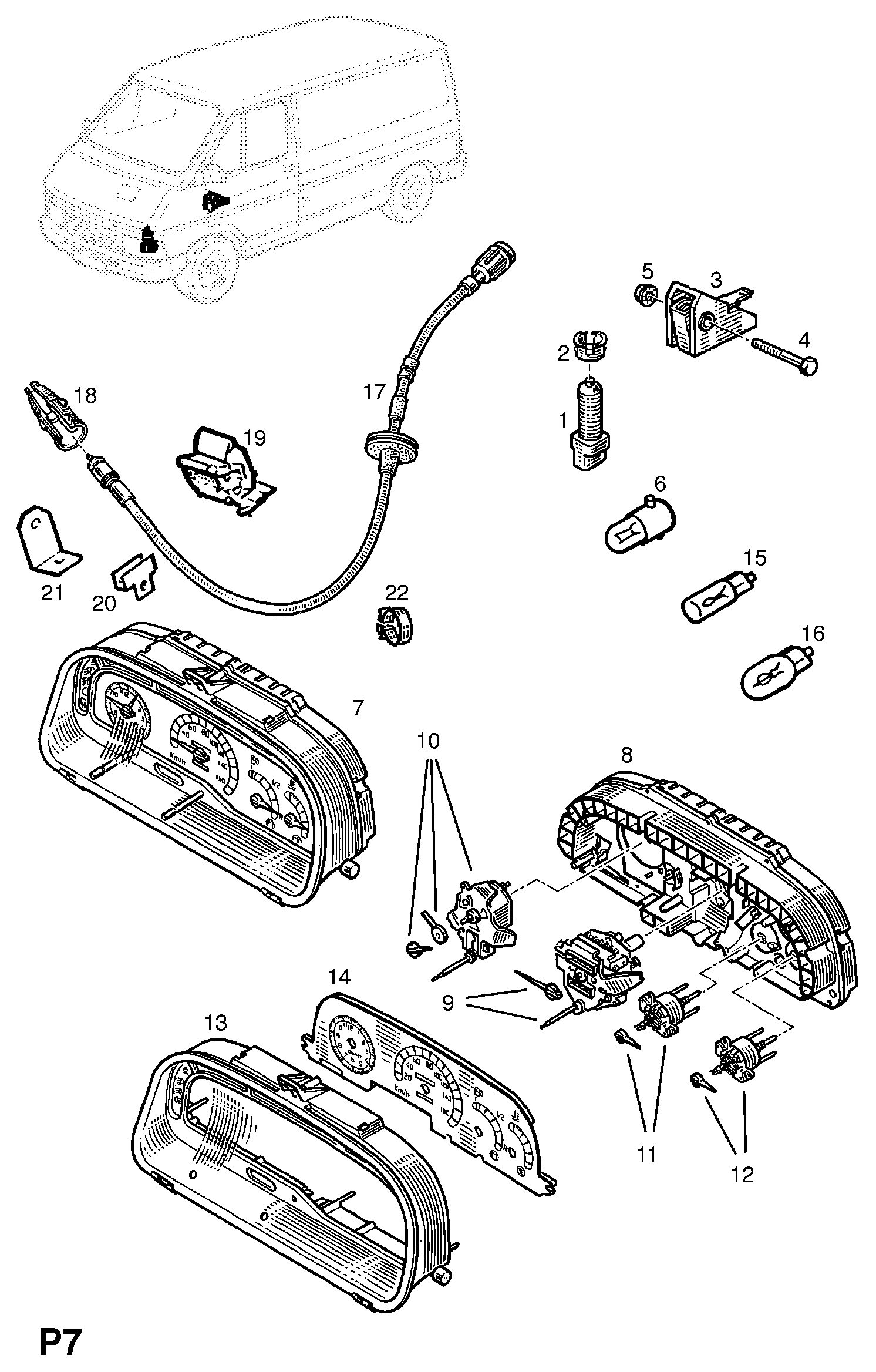 Vauxhall 20 98 129 - Kvēlspuldze, Lasīšanas apgaismojuma lukturis adetalas.lv