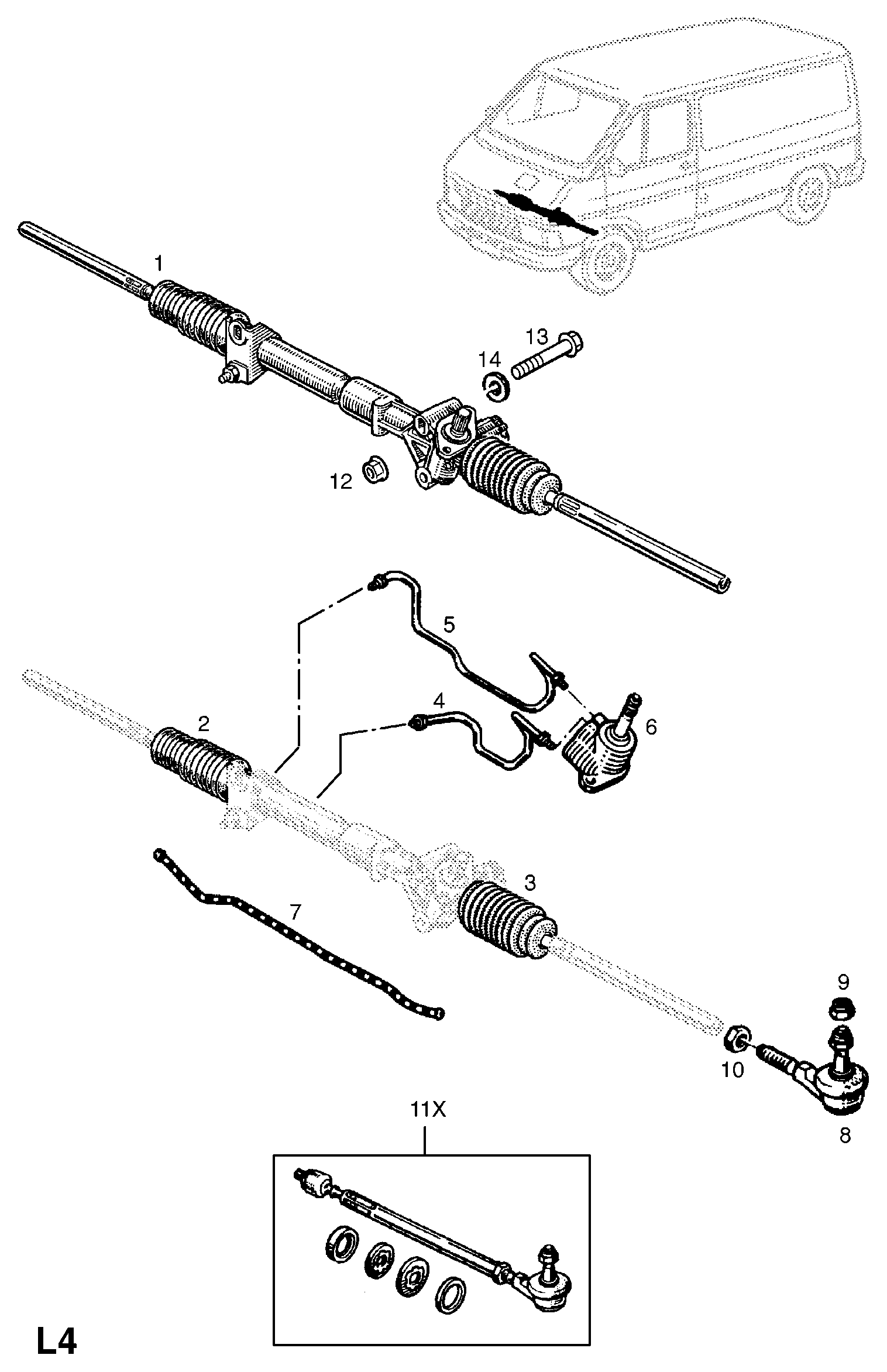 Vauxhall 4403806 - Aksiālais šarnīrs, Stūres šķērsstiepnis adetalas.lv