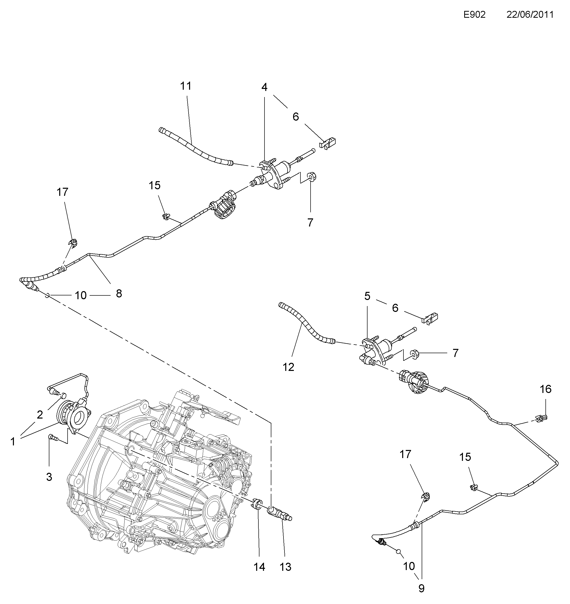 Opel 6 79 078 - Centrālais izslēdzējmehānisms, Sajūgs adetalas.lv