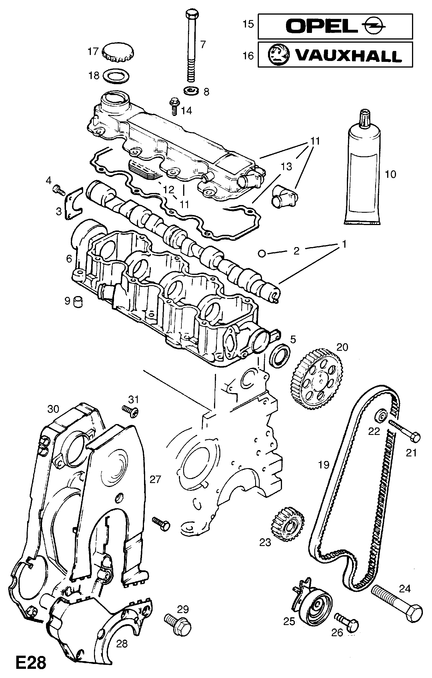 Opel 2000012 - Ūdenssūknis + Zobsiksnas komplekts adetalas.lv