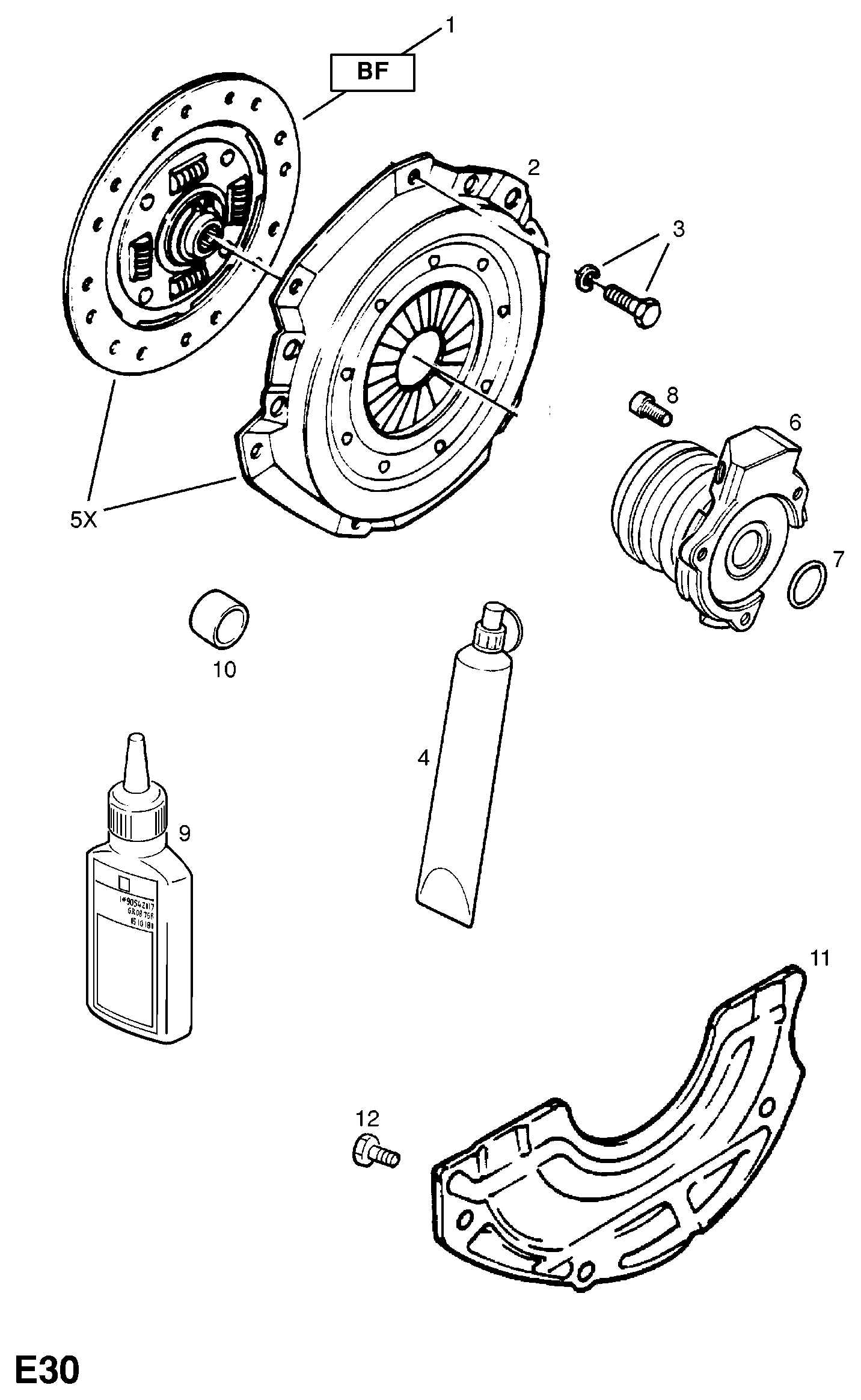 Opel 6 79 344 - Centrālais izslēdzējmehānisms, Sajūgs adetalas.lv