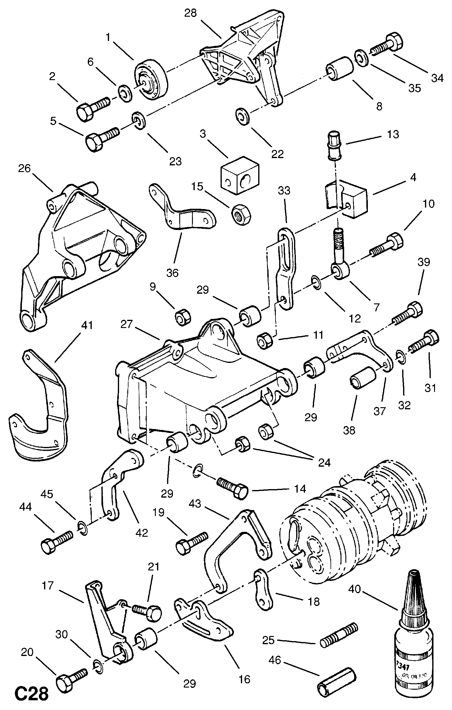 BRAKE PARTS INC. 950471 - PIECE, CLAMPING, SUPPORT (NLS.- NO REPLACEMENT PART) adetalas.lv