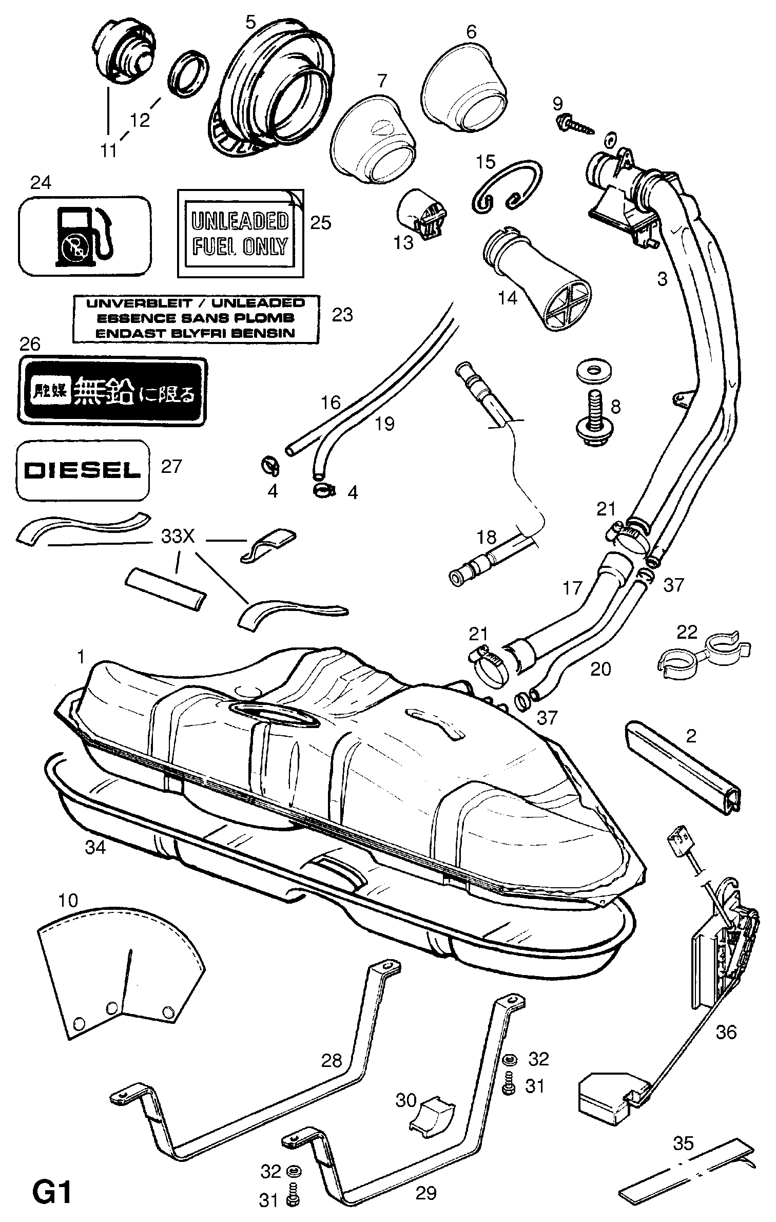 Opel 8 06 623 - Atgaisošanas caurule, Degvielas tvertne adetalas.lv