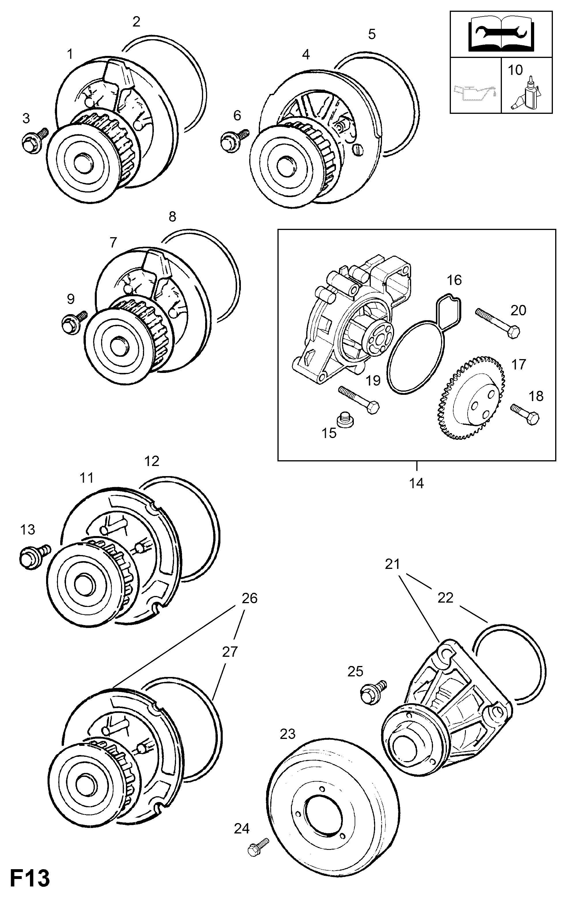 Opel 13 34 072 - Ūdenssūknis adetalas.lv