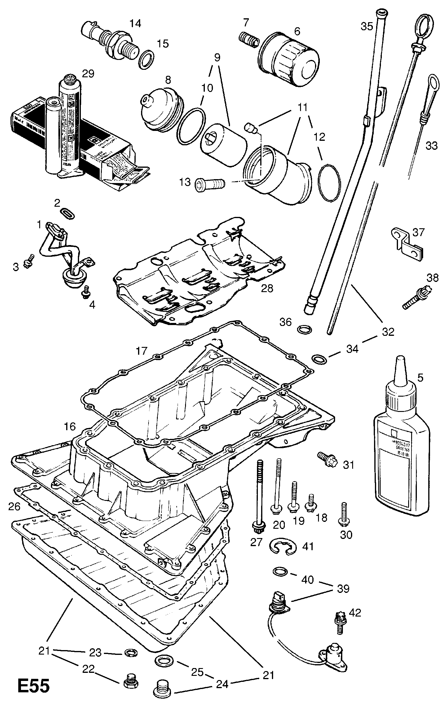 Opel 650308 - Eļļas filtrs adetalas.lv