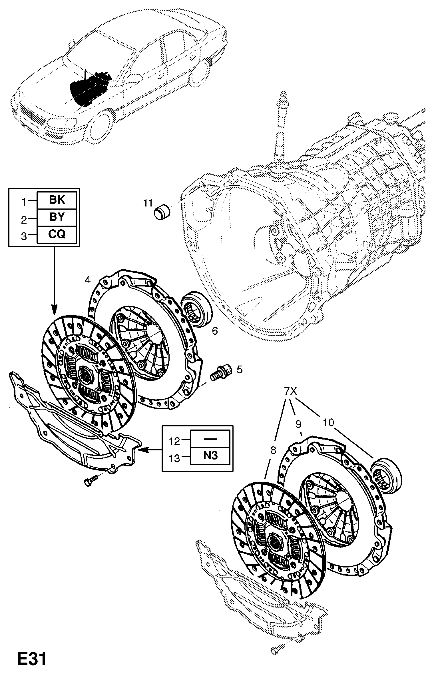 Opel 6 66 125 - Sajūga piespiedējdisks adetalas.lv