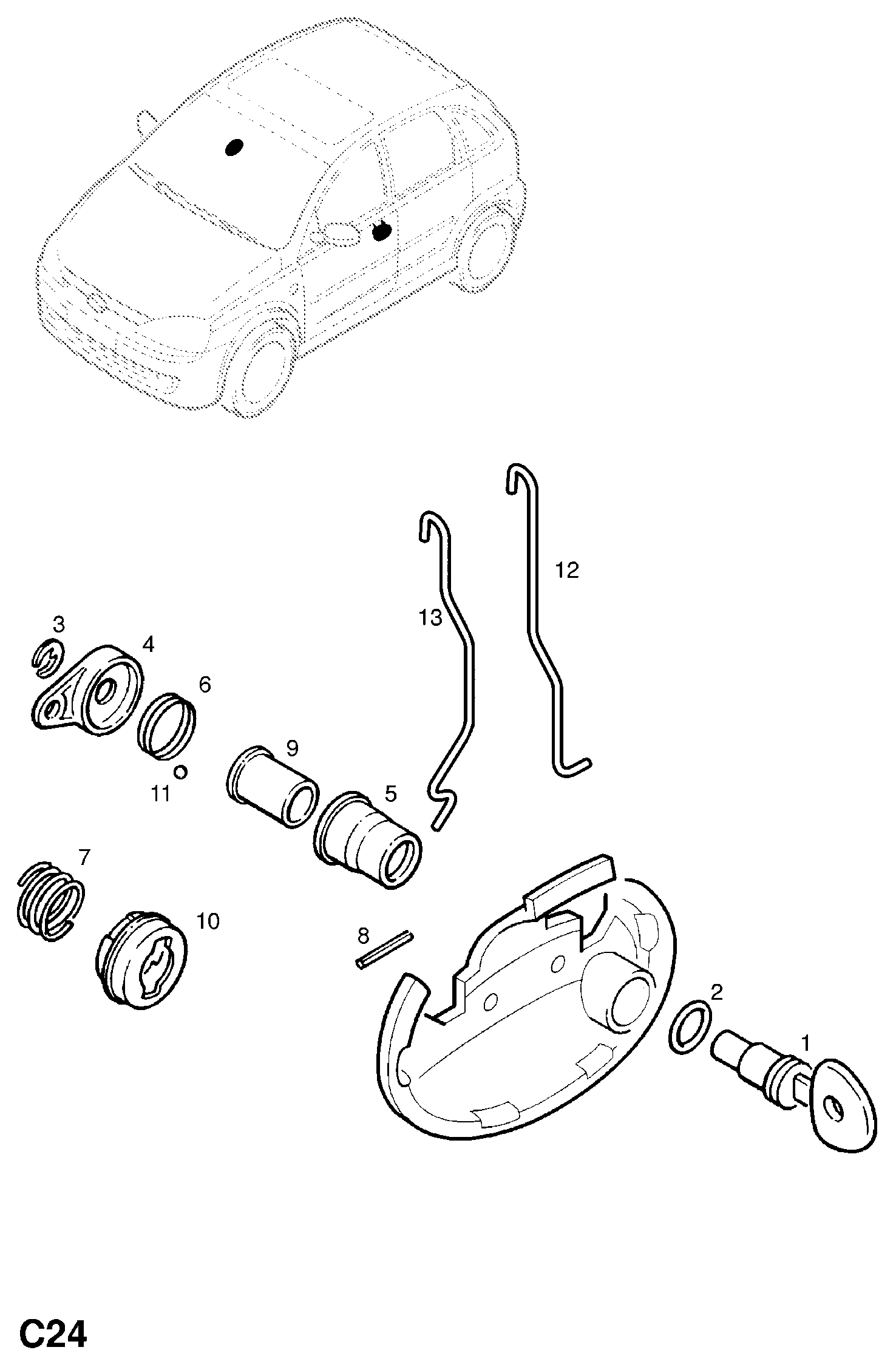 Dodge 51 33 905 - SPRING, THRUST, LOCK BARREL adetalas.lv