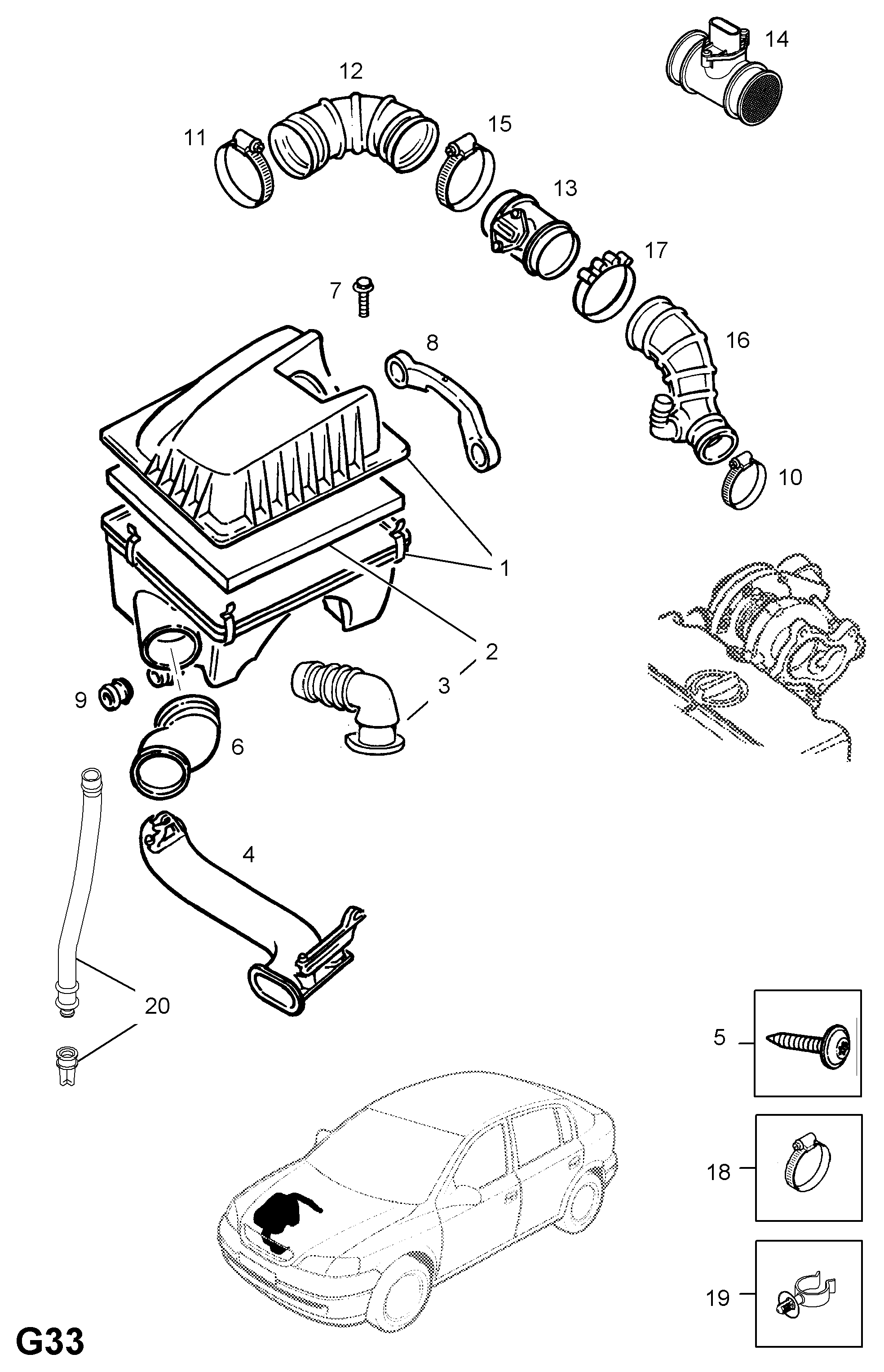 Opel 5834033 - Gaisa filtrs adetalas.lv