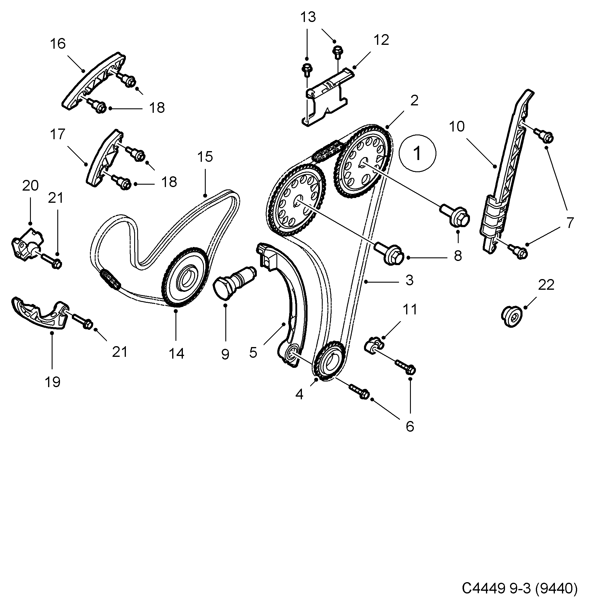 Vauxhall 90537370 - Sadales vārpstas piedziņas ķēdes komplekts adetalas.lv