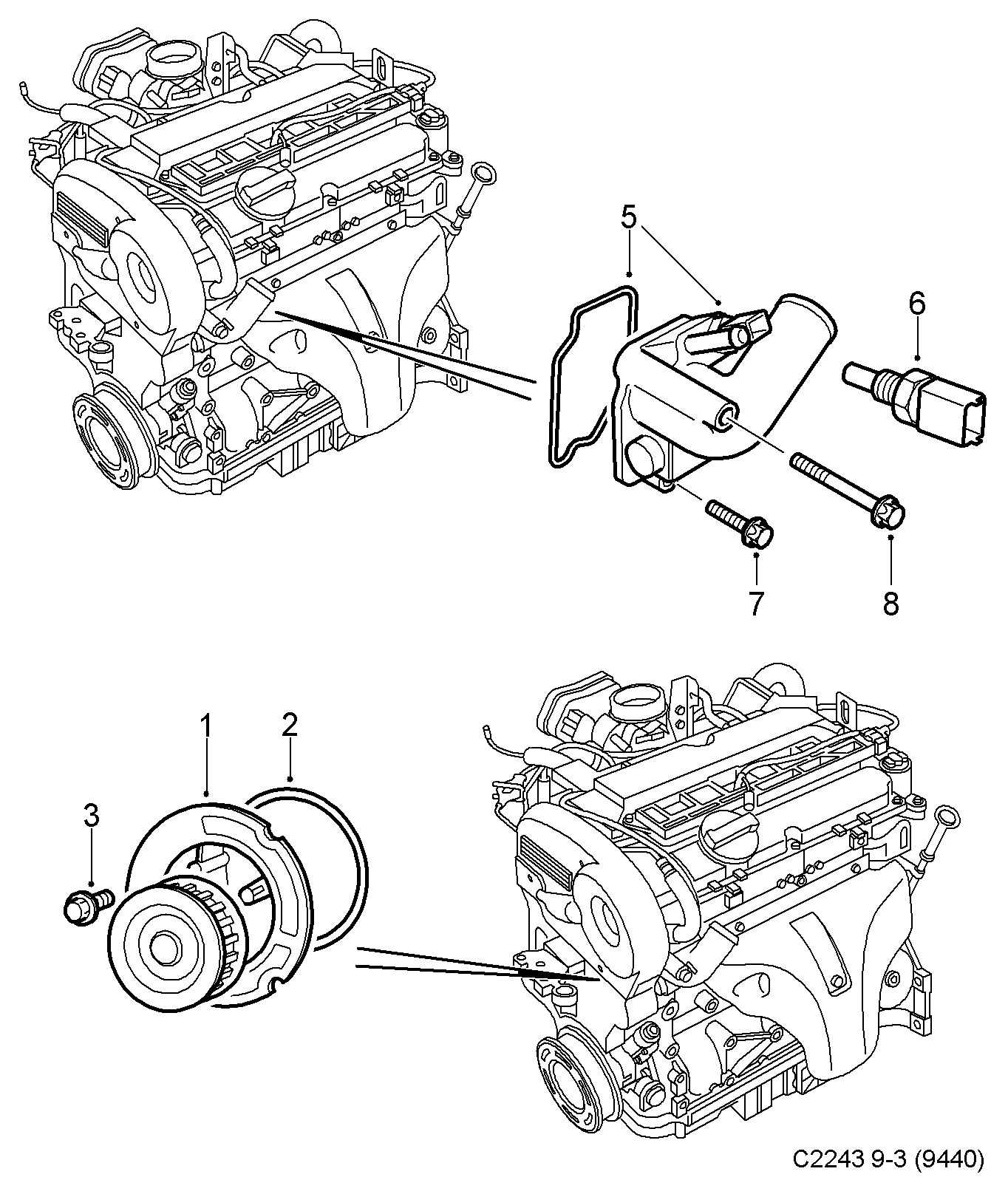 SAAB 24 456 401 - Termostats, Dzesēšanas šķidrums adetalas.lv