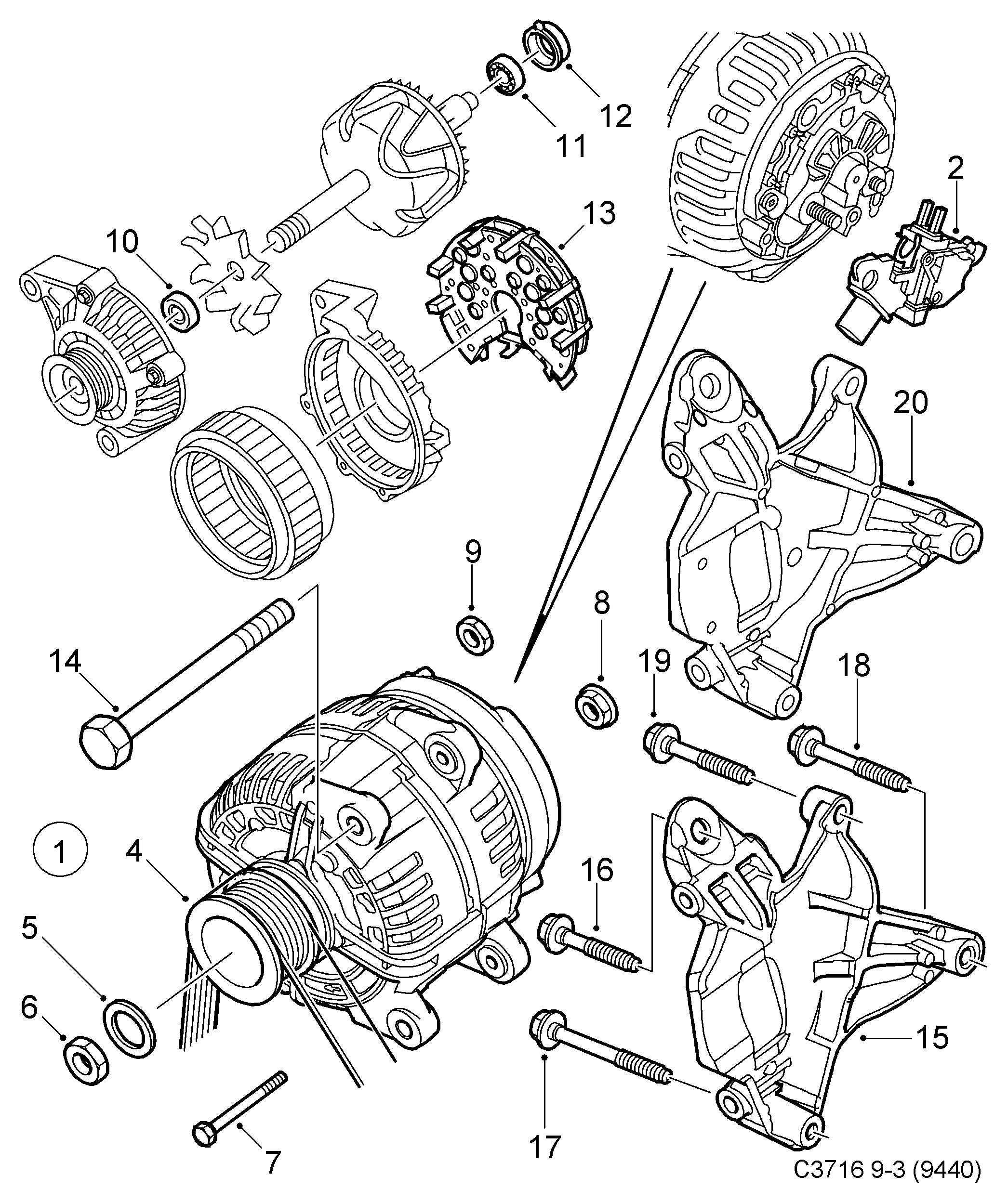 Opel 9117938 - Gultnis adetalas.lv