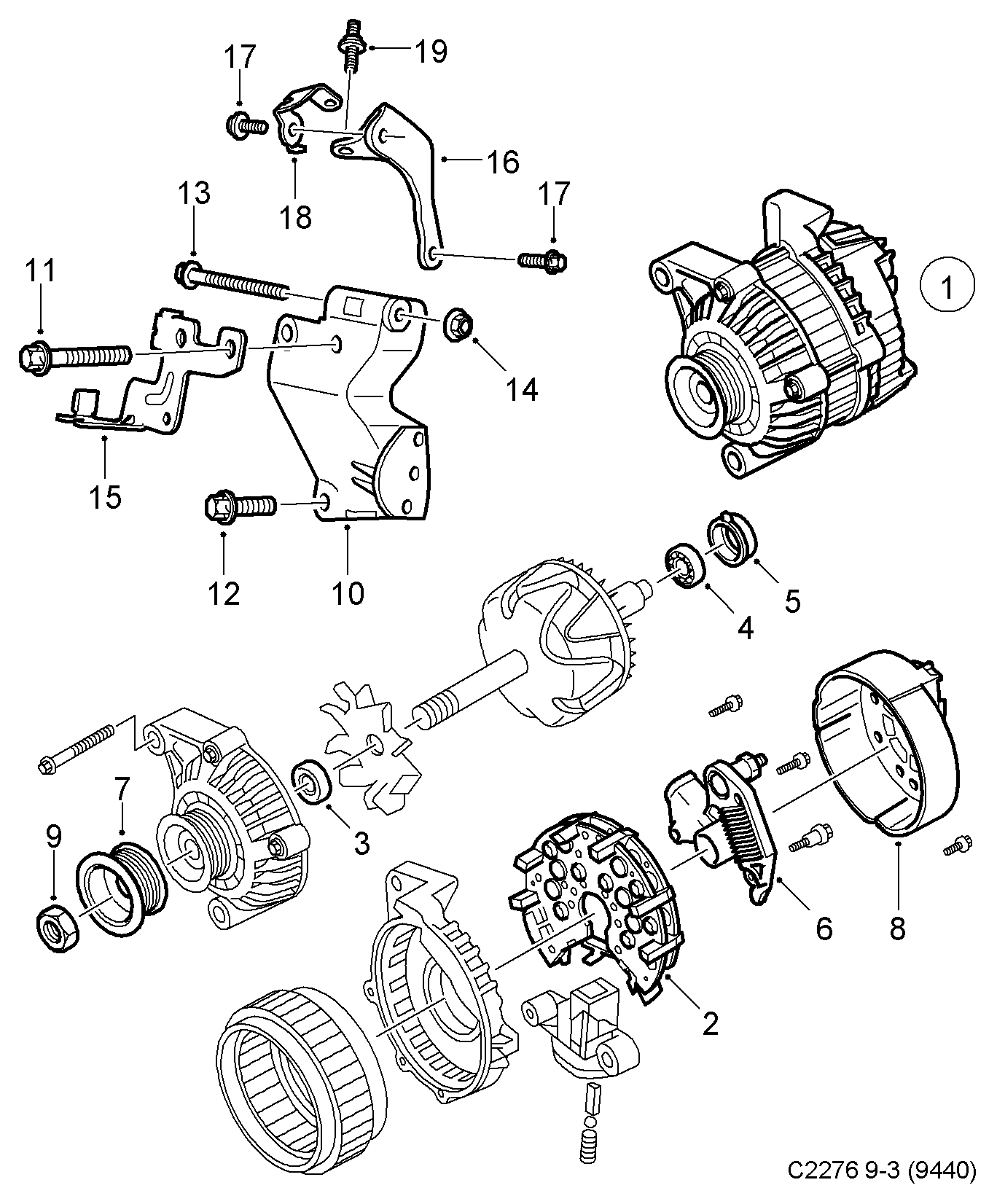 SAAB 93177834 - Ģenerators adetalas.lv