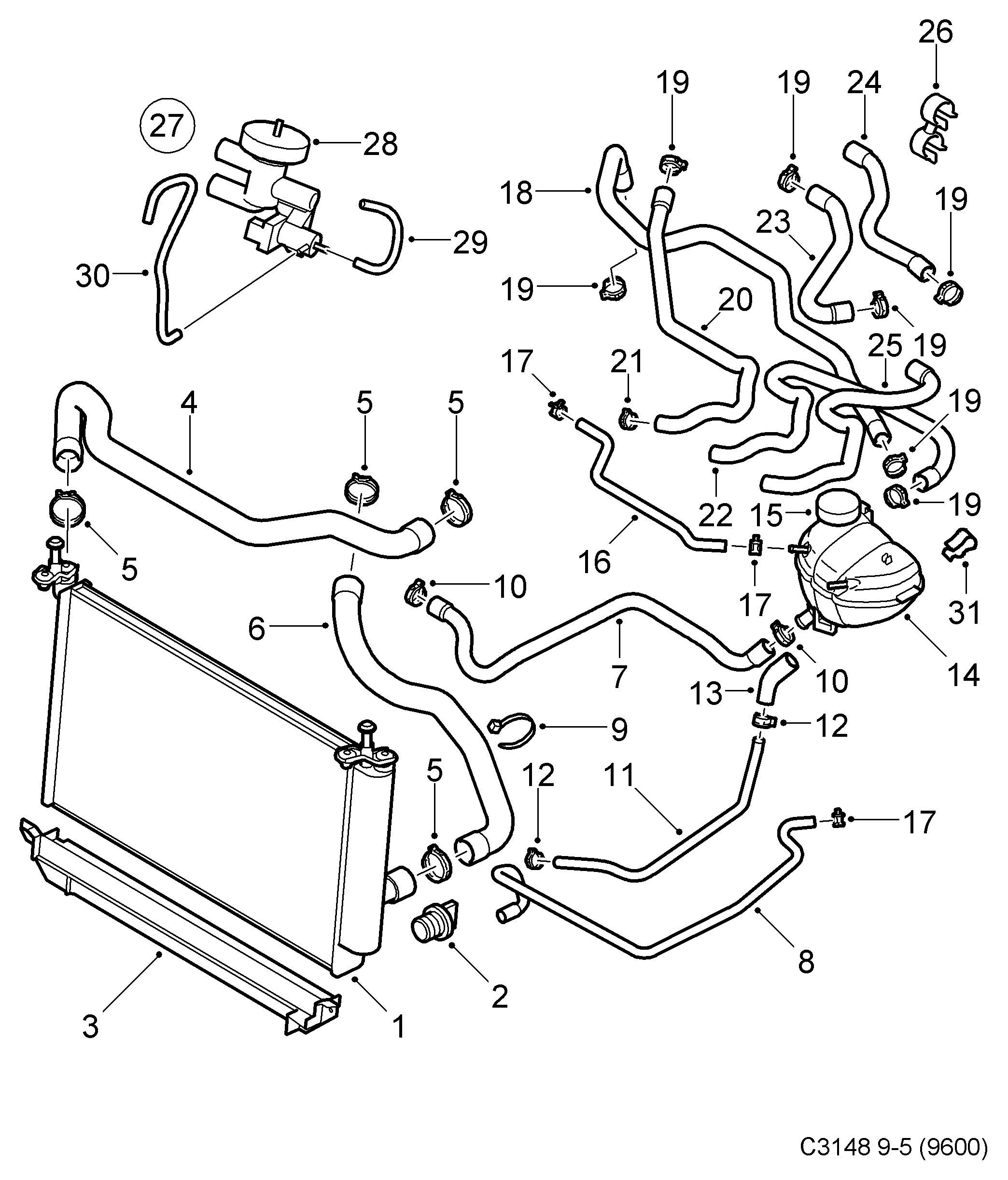 Opel 90467473 - Kompensācijas tvertne, Dzesēšanas šķidrums adetalas.lv