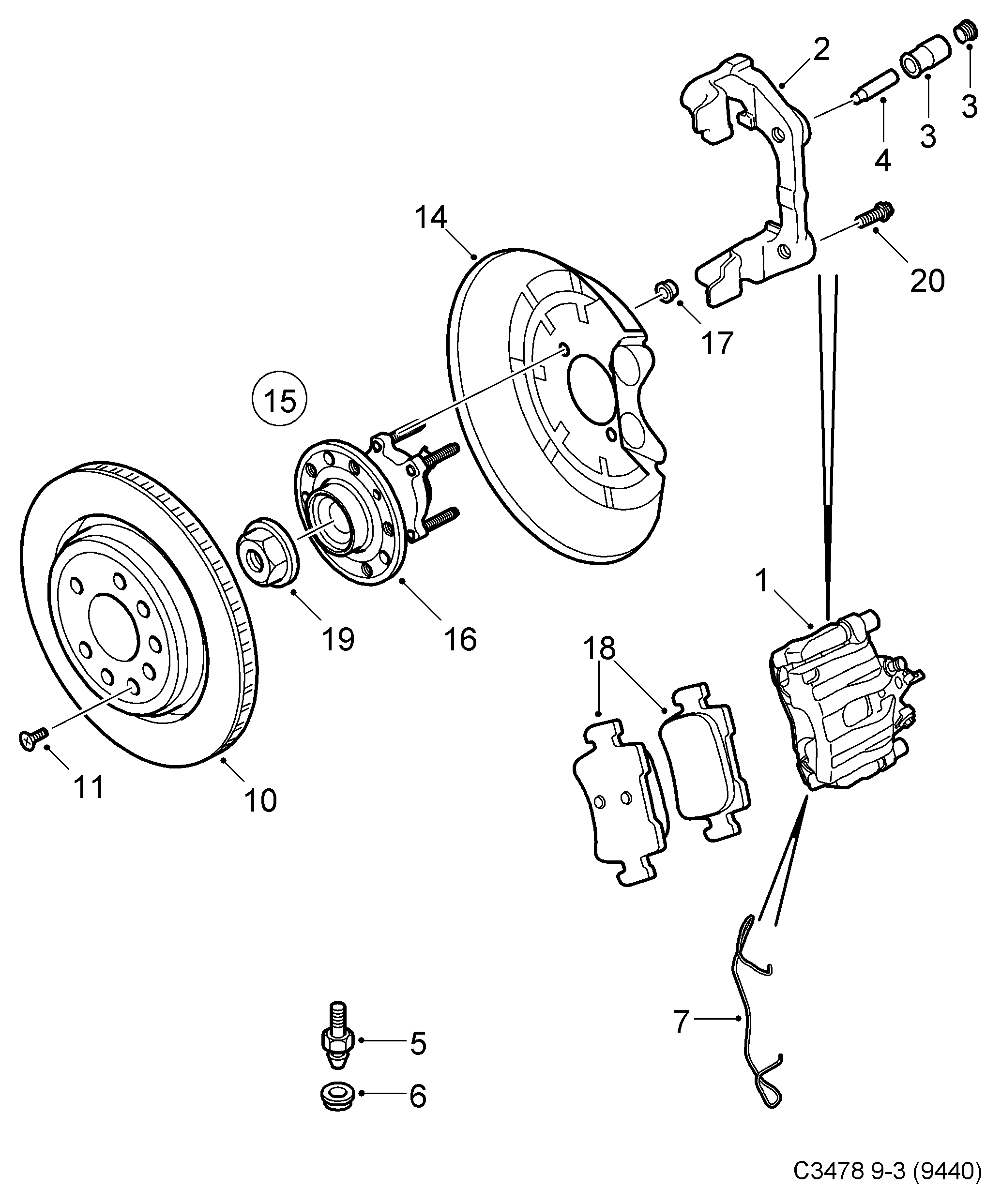 SAAB 93186387 - Riteņa rumbas gultņa komplekts adetalas.lv