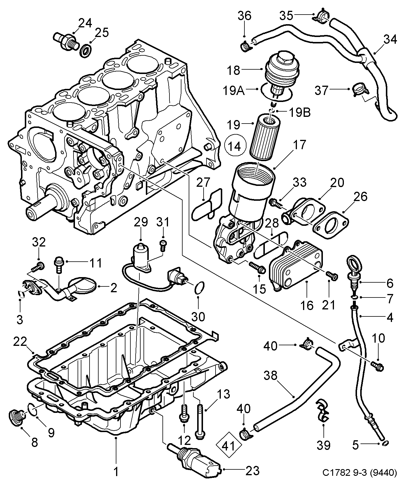 SAAB 90 502 556 - Korķis, Eļļas vācele adetalas.lv