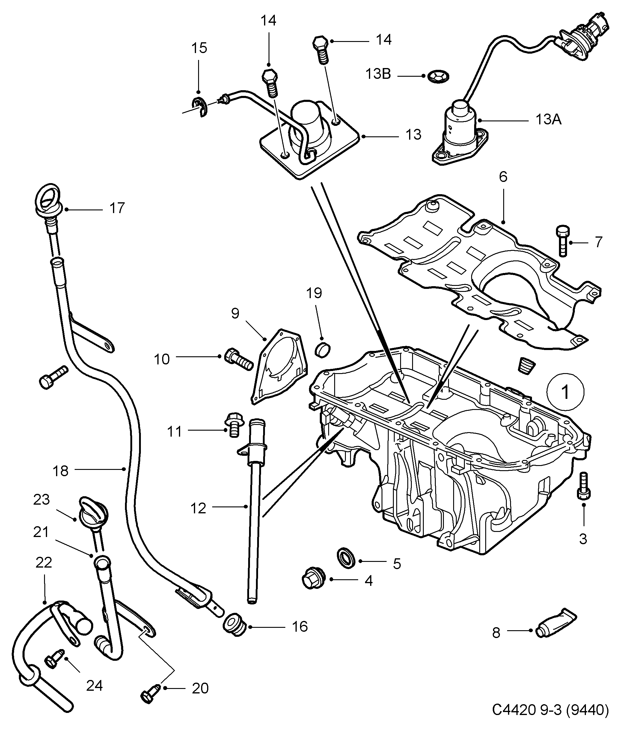 SAAB 93 178 360 - Blīvgredzens, Eļļas noliešanas korķis adetalas.lv