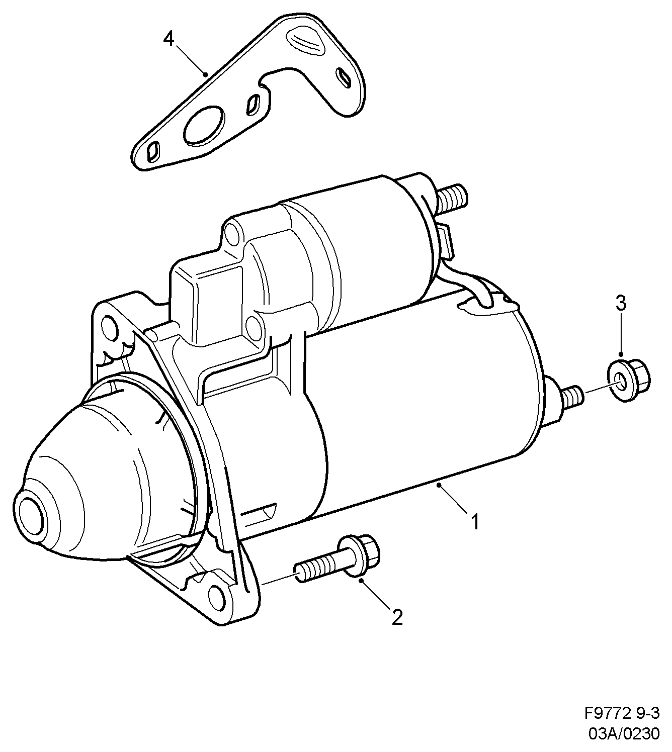 Opel 95 44 537 - Starteris adetalas.lv