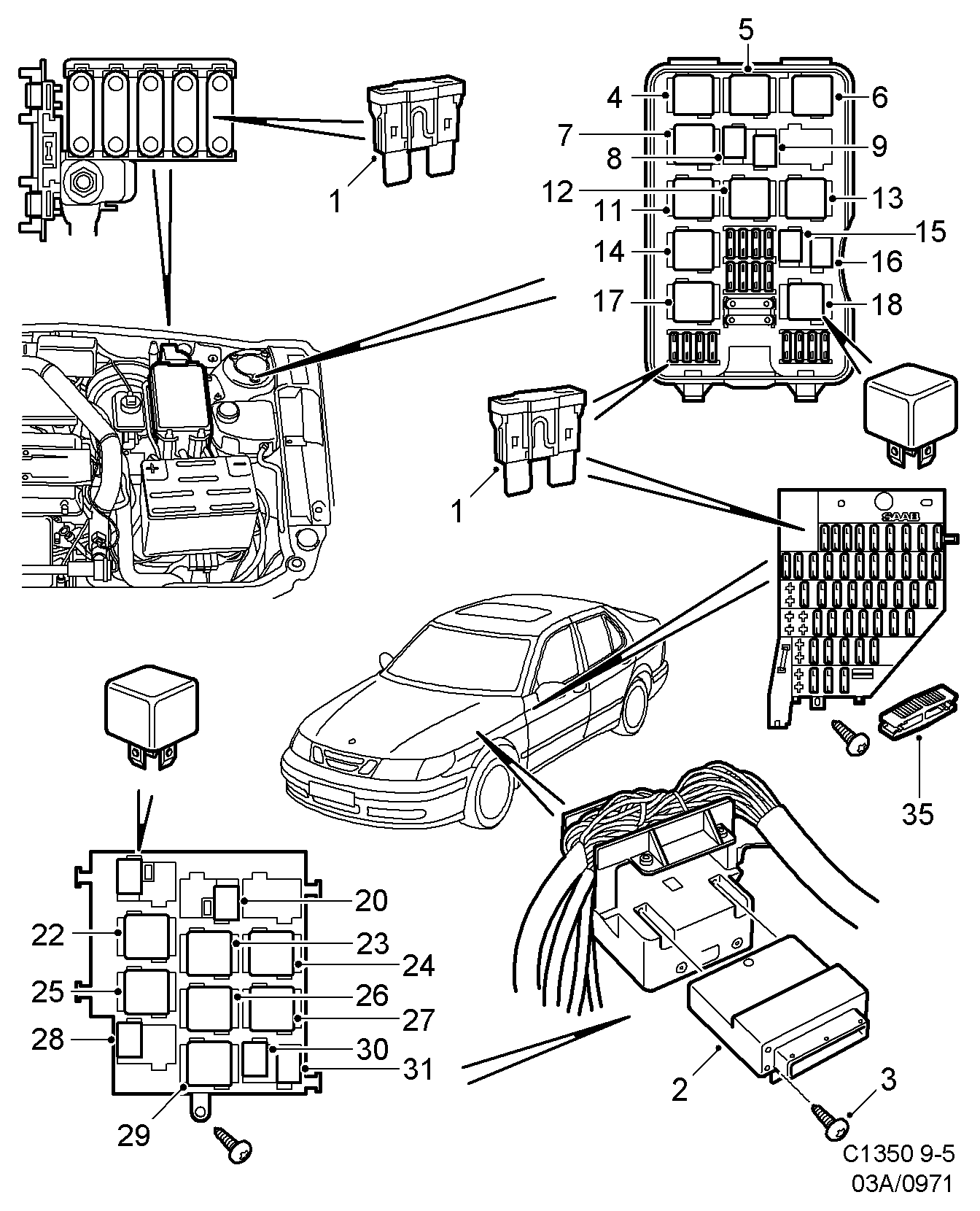 SAAB 85 33 176 - Relejs, Darba strāva adetalas.lv