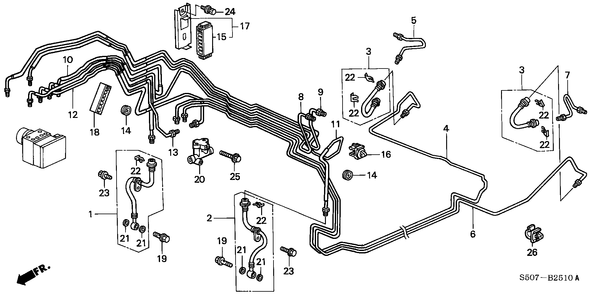 Honda 01466S50000 - Bremžu šļūtene adetalas.lv