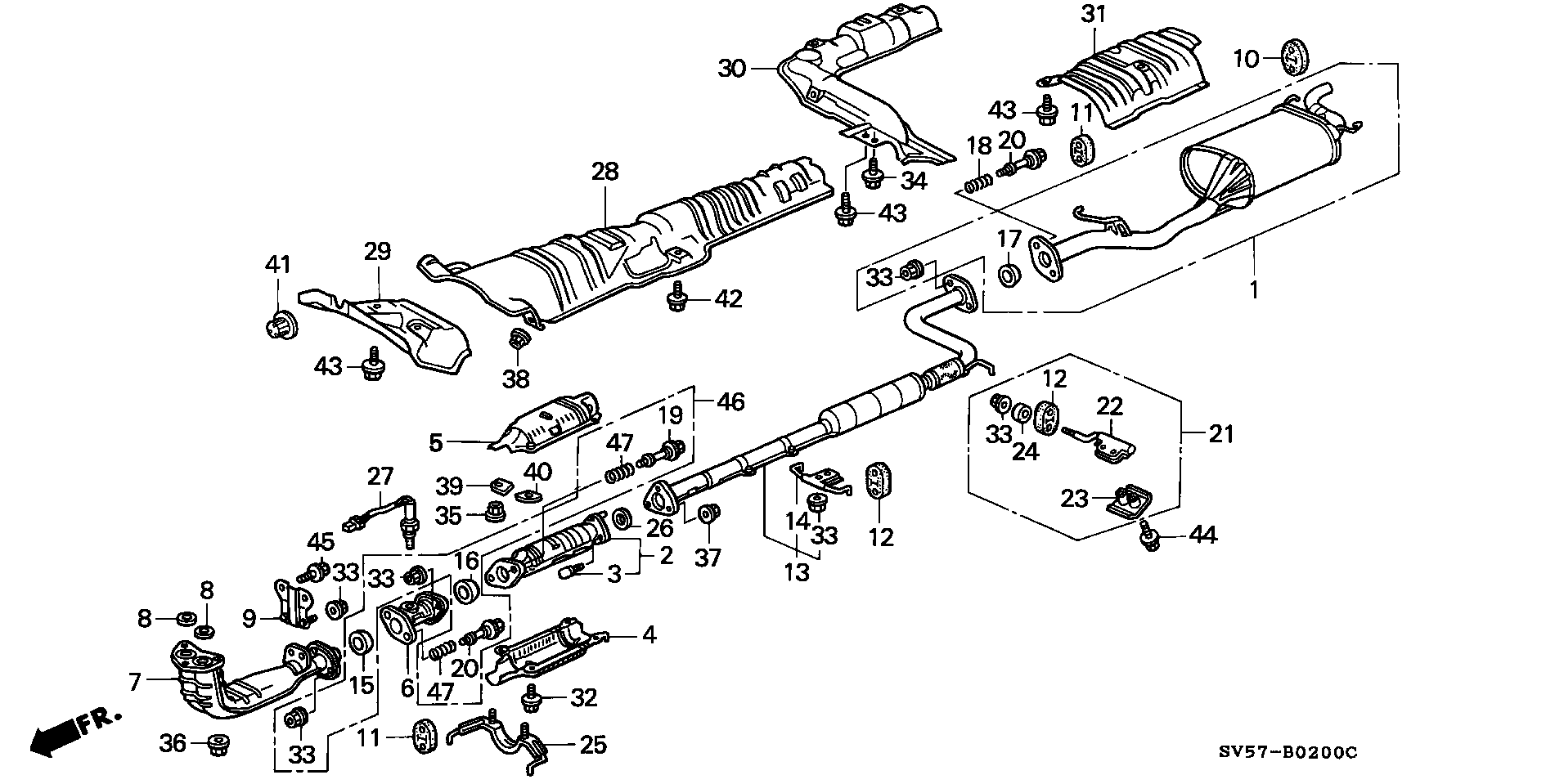 Honda 18160P0AX10 - Katalizators adetalas.lv