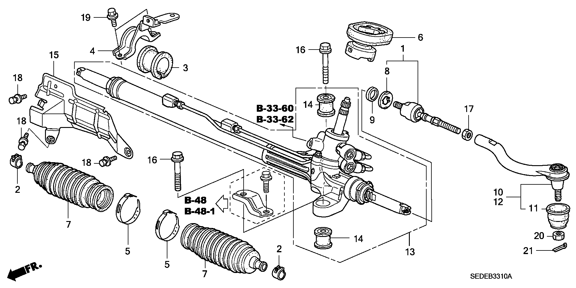 HONDA (GAC) 53540SDAA01 - Stūres šķērsstiepņa uzgalis adetalas.lv