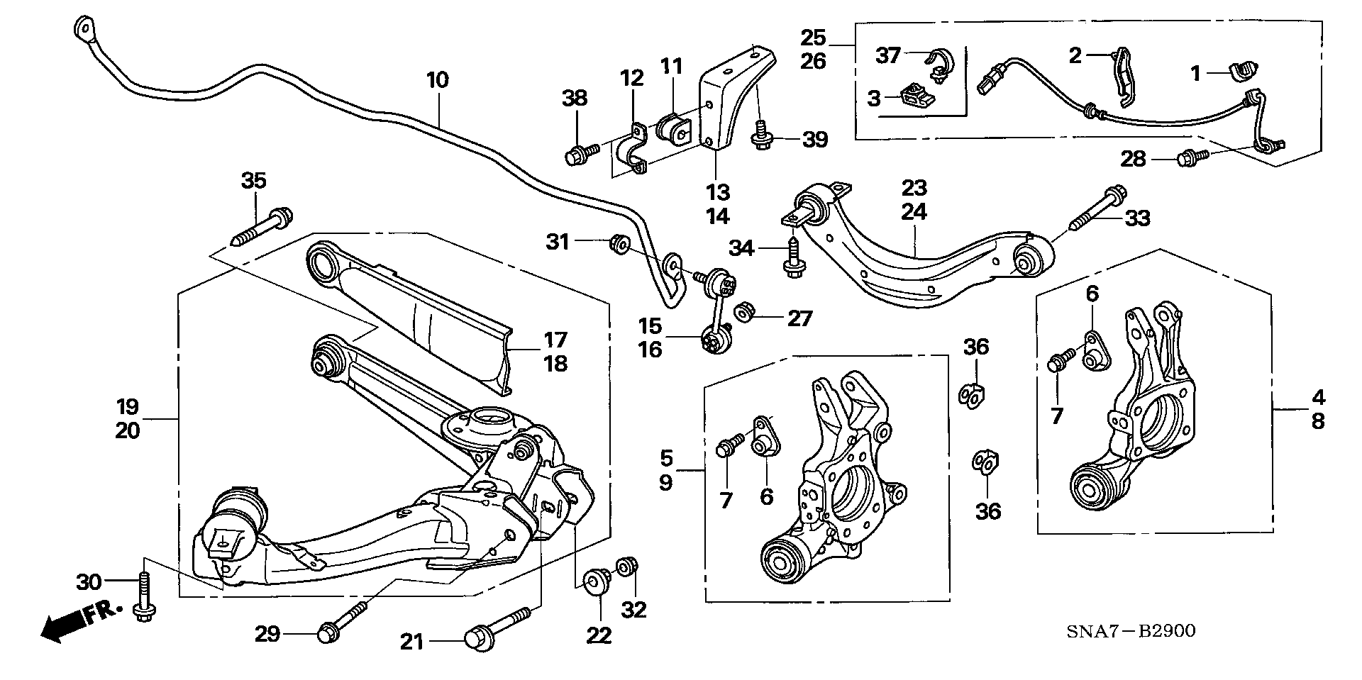 Honda 52321-SNA-A01 - Stiepnis / Atsaite, Stabilizators adetalas.lv