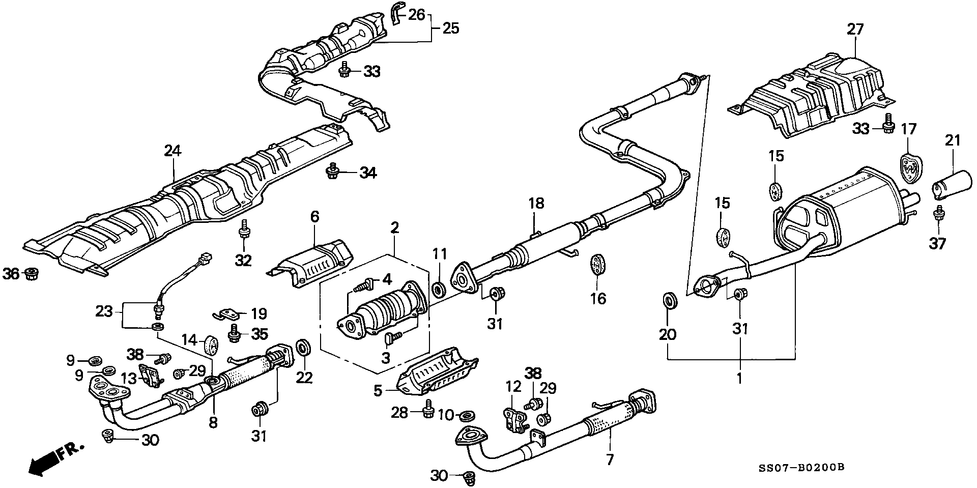 Honda 18215SE0000 - Bukse, Stabilizators adetalas.lv