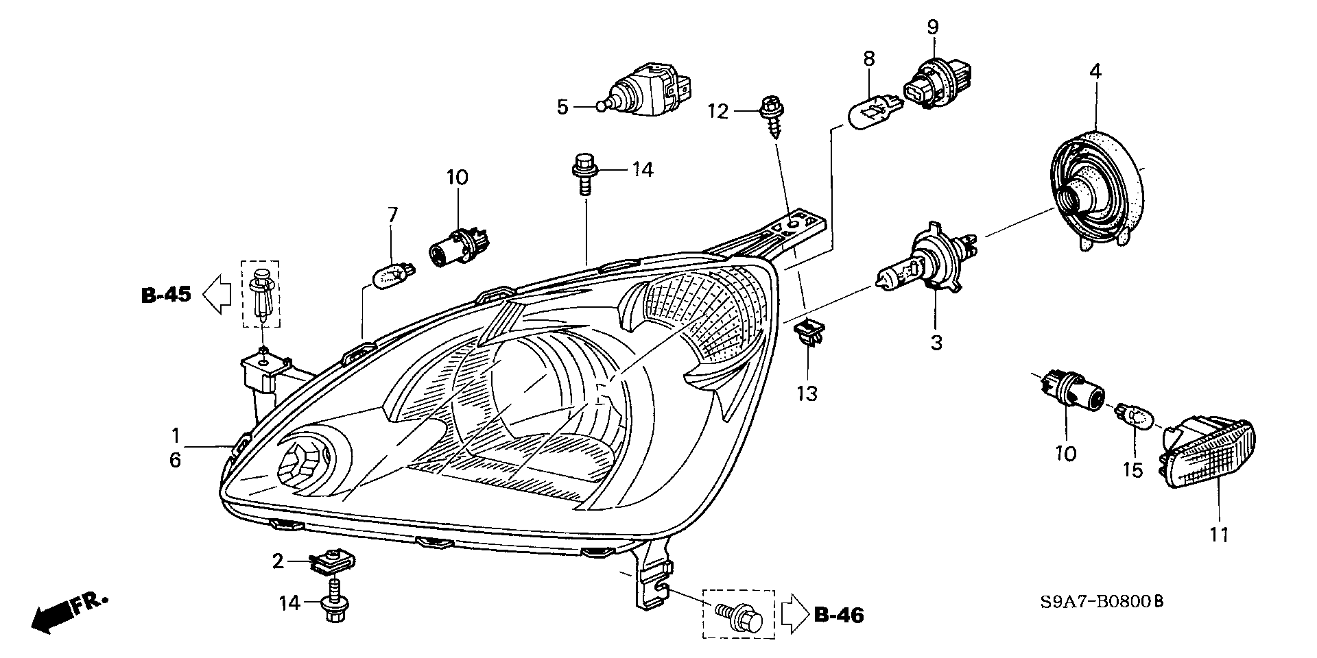 Honda 33115-SV4-G01 - Kvēlspuldze, Miglas lukturis adetalas.lv