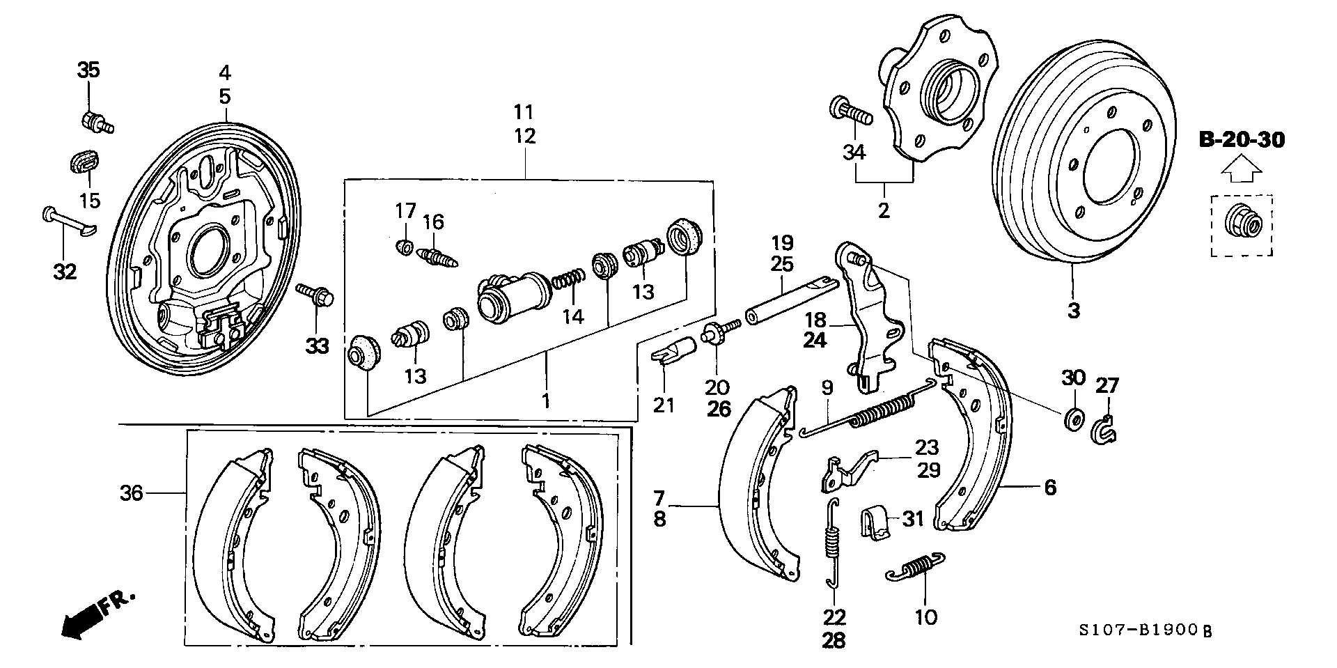 Honda 43154S10A01 - Bremžu loku komplekts adetalas.lv