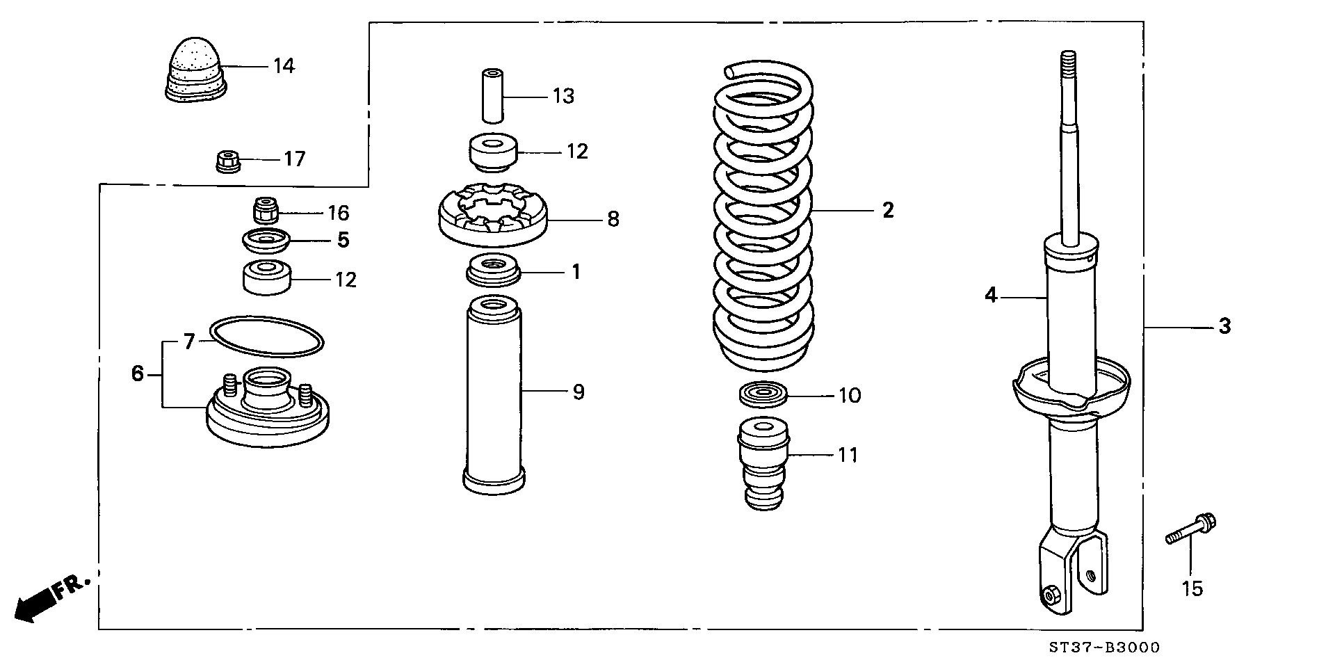 Honda 52611S74E00 - Amortizators adetalas.lv