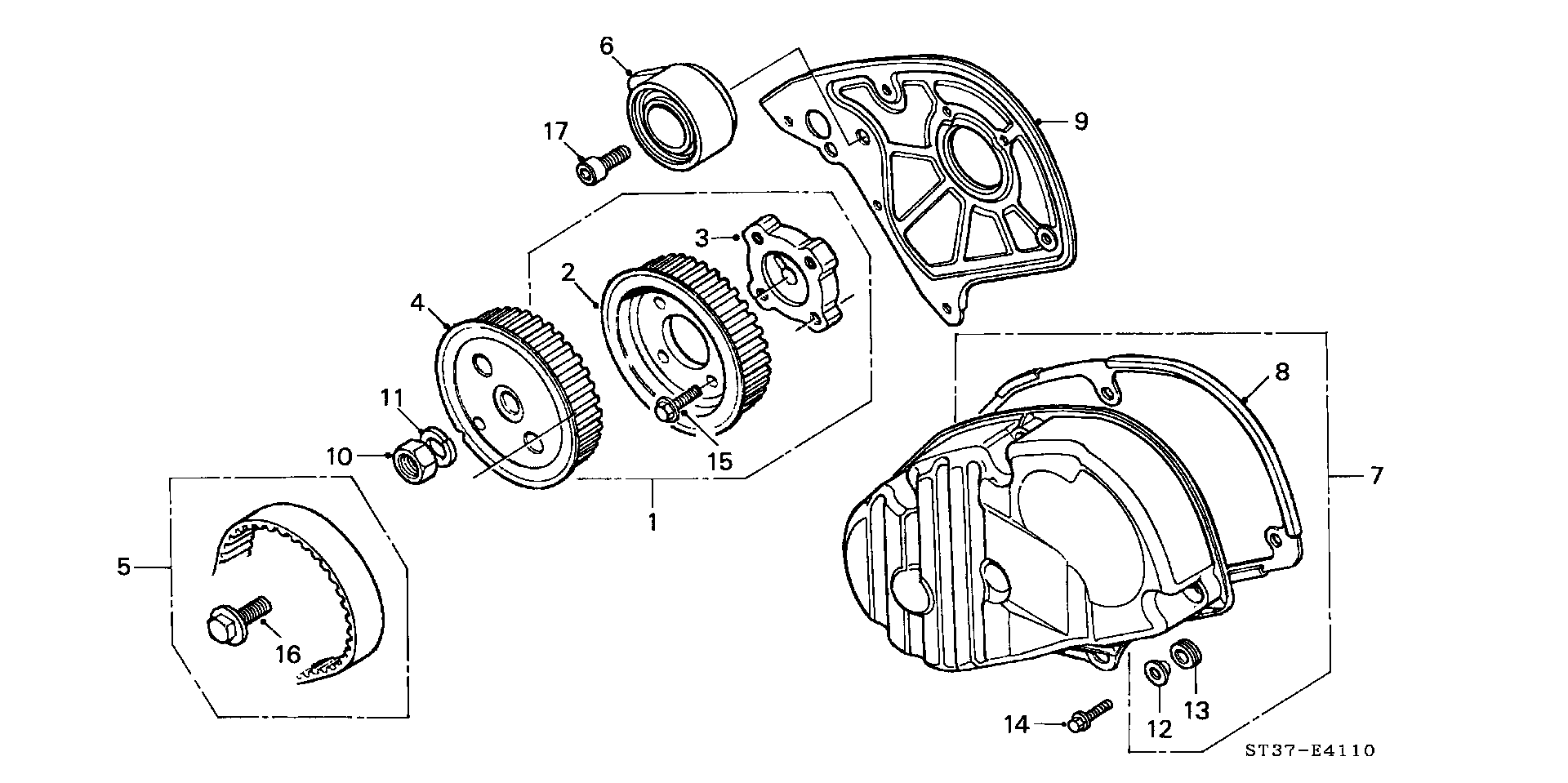 Honda 14325-P5T-G00 - Spriegotājrullītis, Gāzu sadales mehānisma piedziņas siksna adetalas.lv