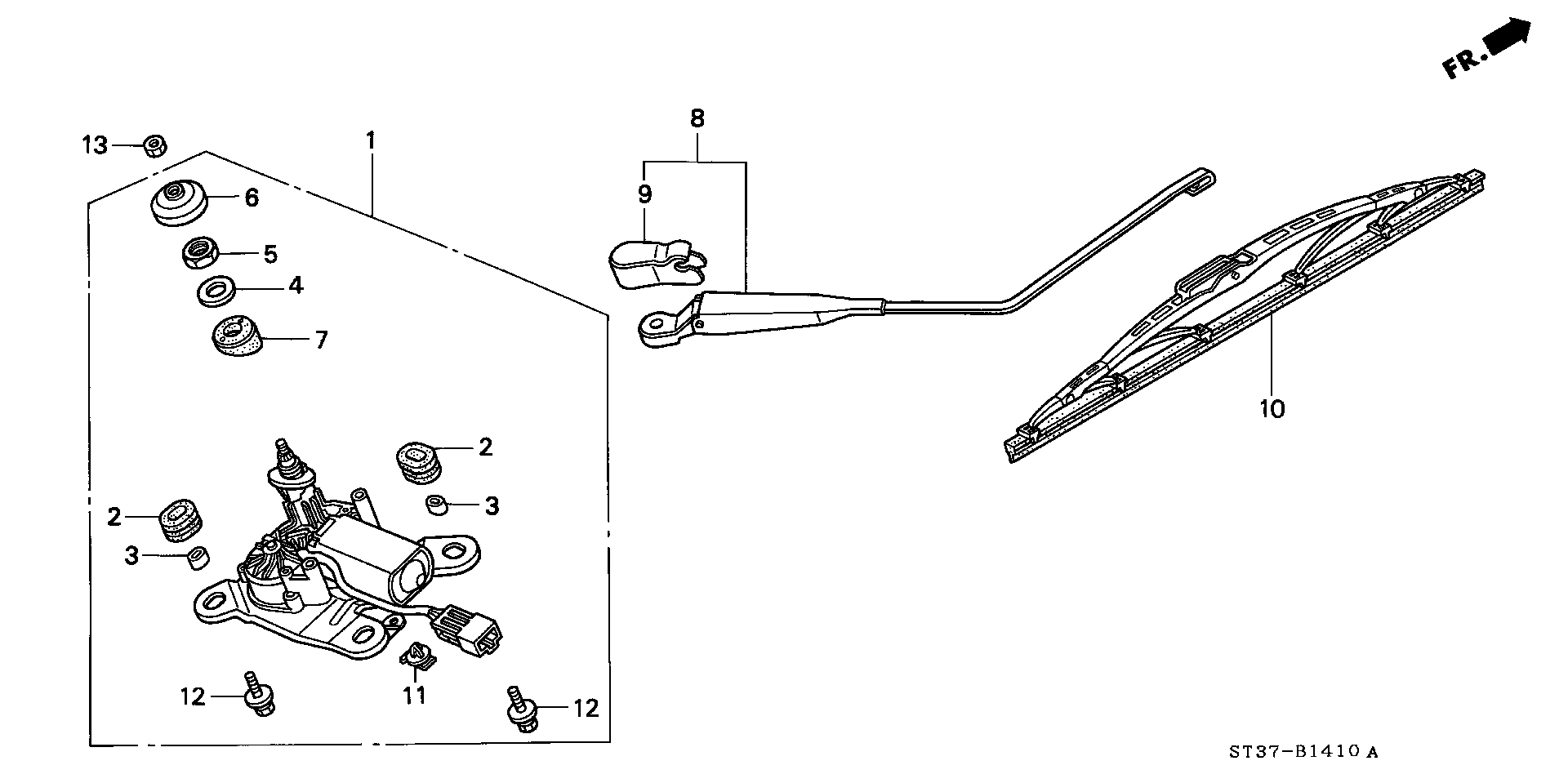 Honda 76730ST3E11 - Stikla tīrītāja slotiņa adetalas.lv